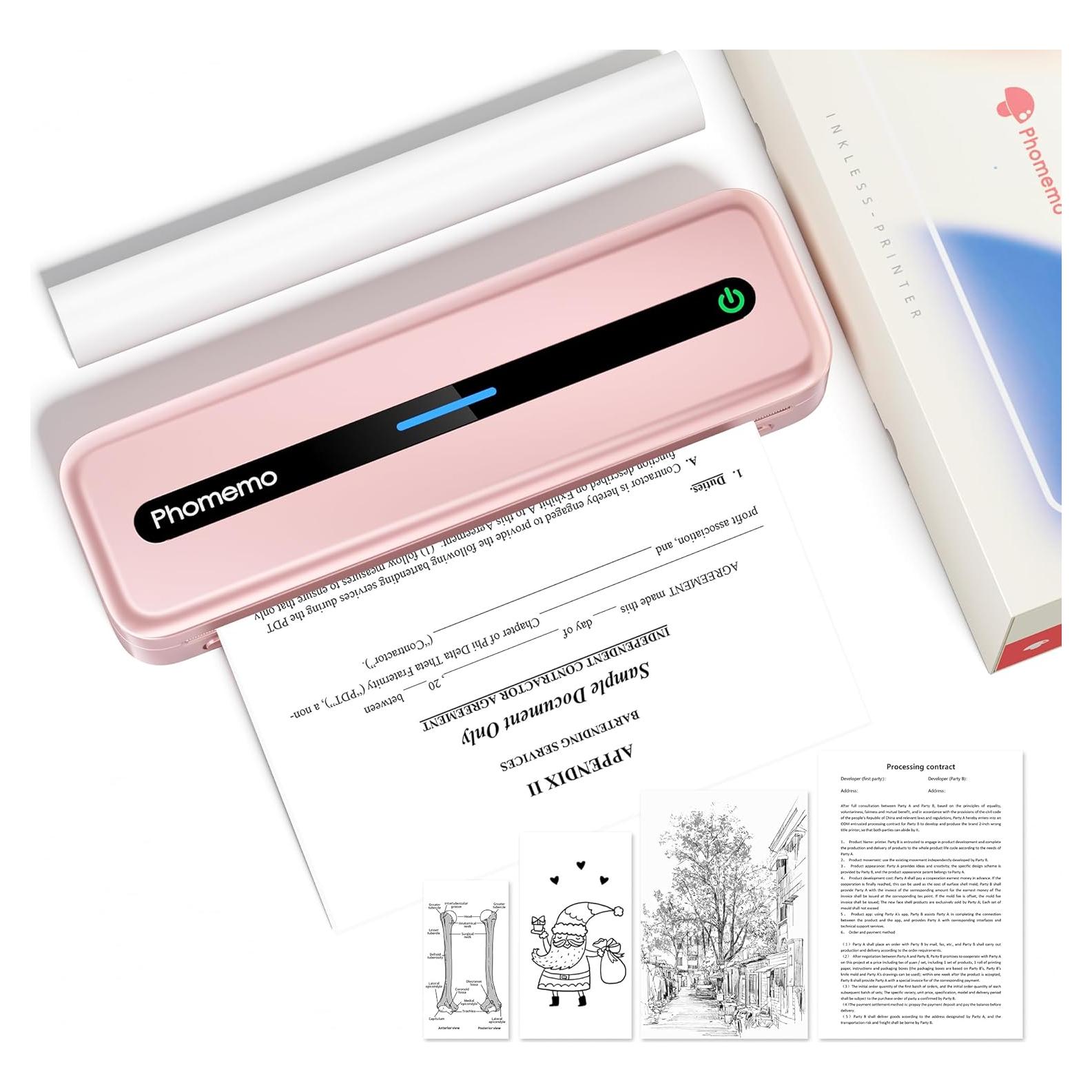 Impresora Portátil Phomemo M832 Inalámbrica Sin Tinta Rosa