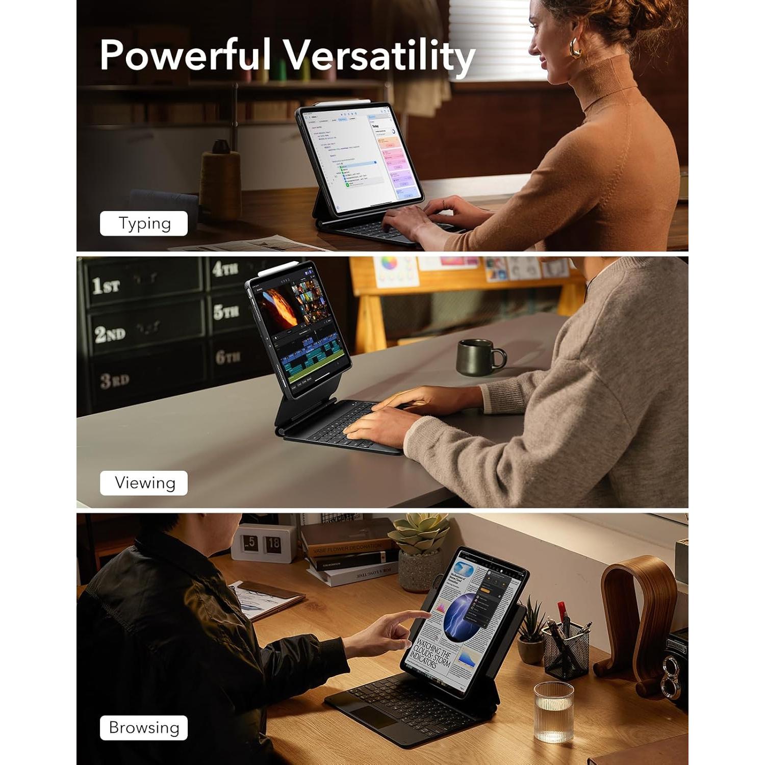 Funda ESR para iPad Pro 13" 2024 con teclado y soporte