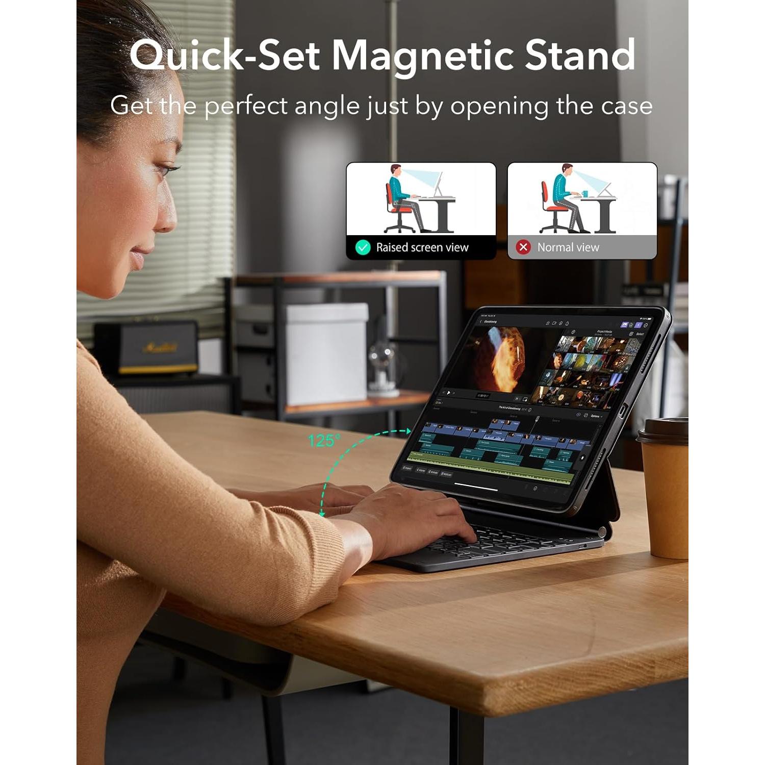 Funda ESR para iPad Pro 13" 2024 con teclado y soporte