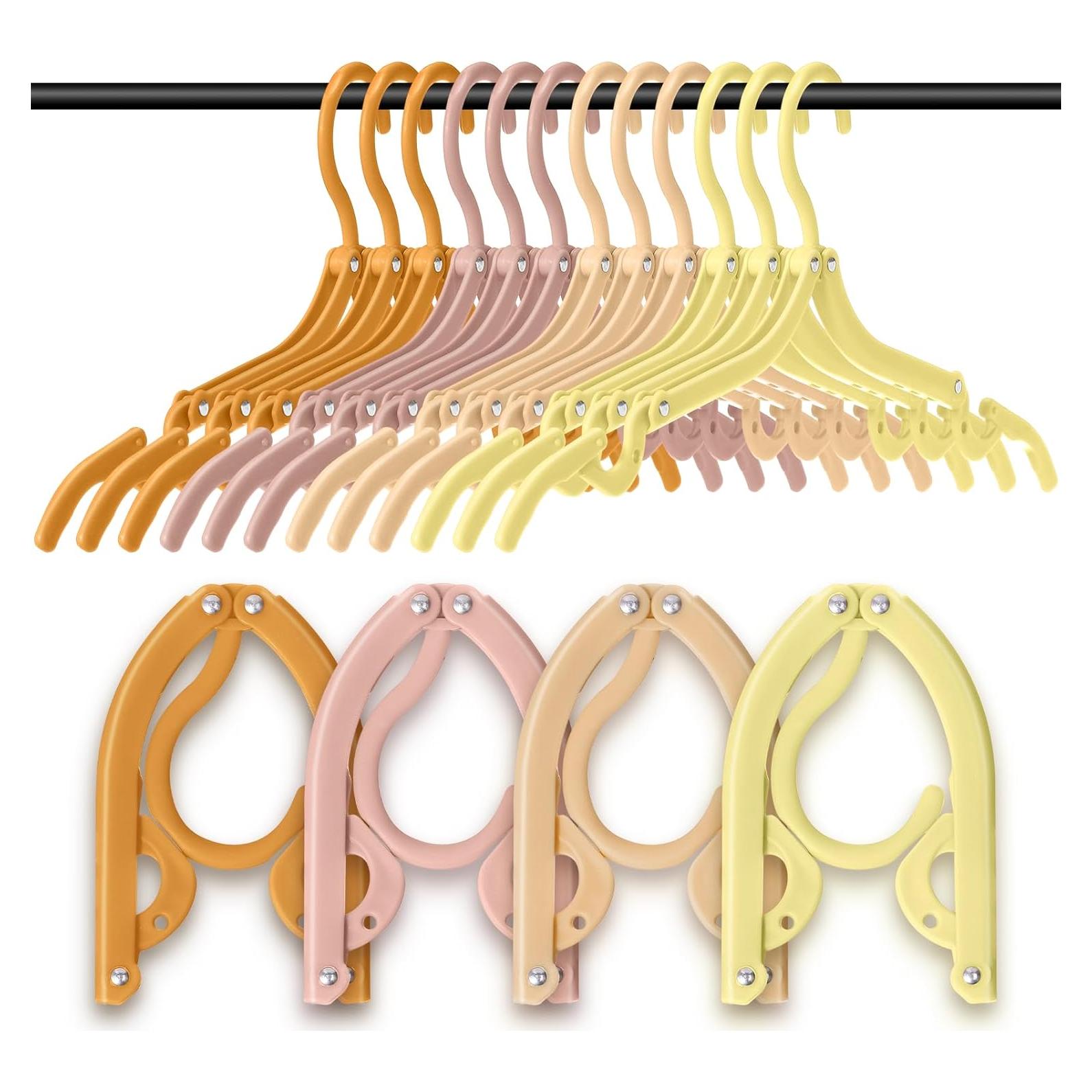 12 Perchas de Viaje Plegables Teenyyou Antideslizantes