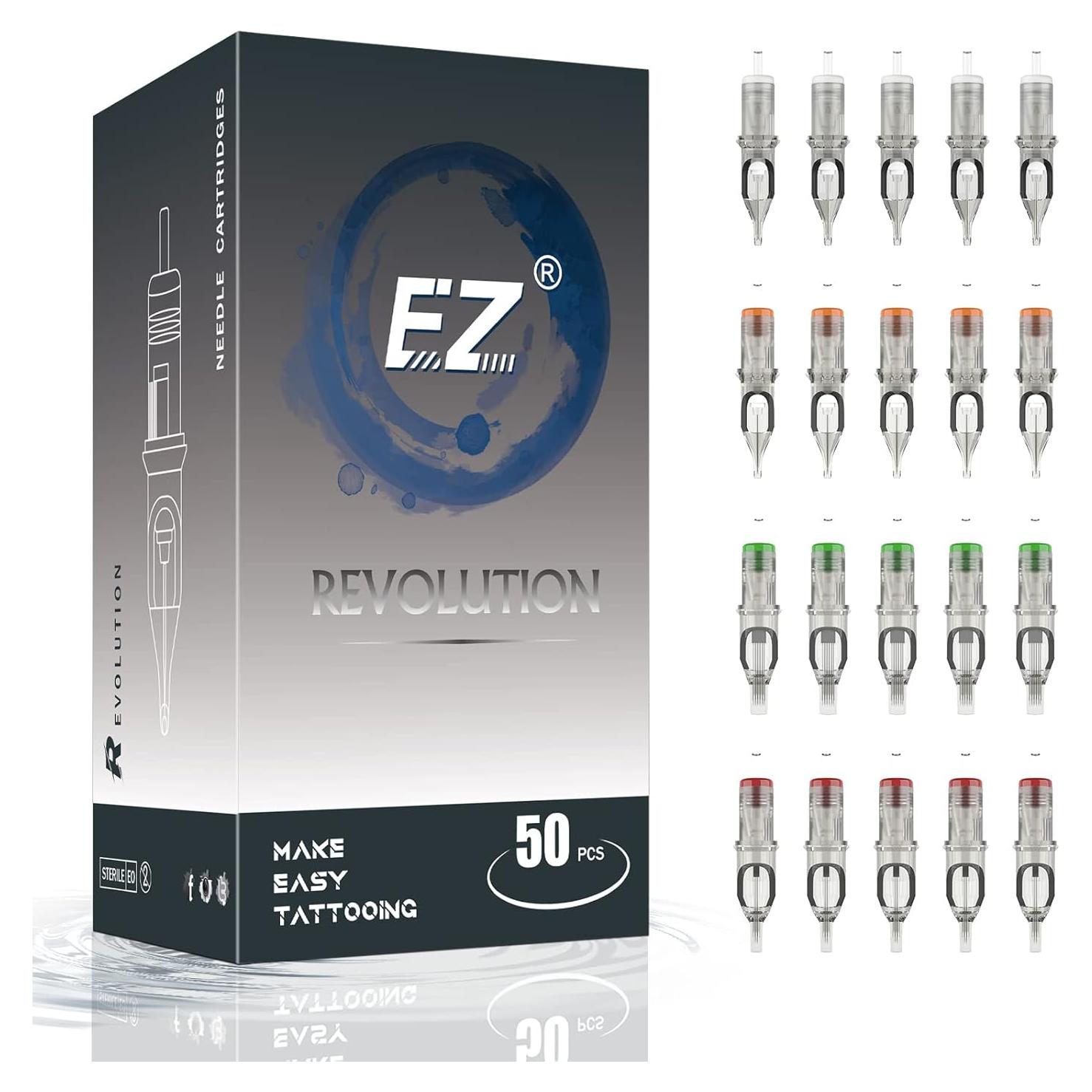 Agujas de Cartucho de Tatuaje EZ - 50 Pcs Mezcladas #12