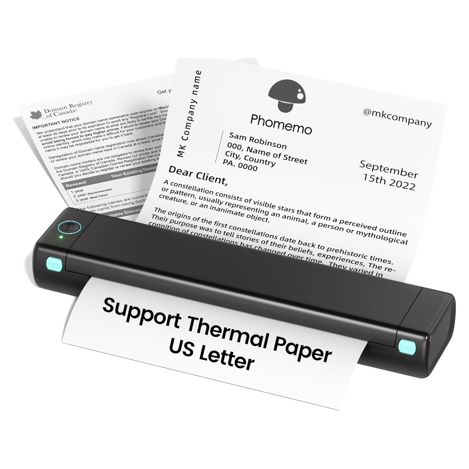 Impresora Portátil Phomemo M08F Bluetooth Térmica 203DPI