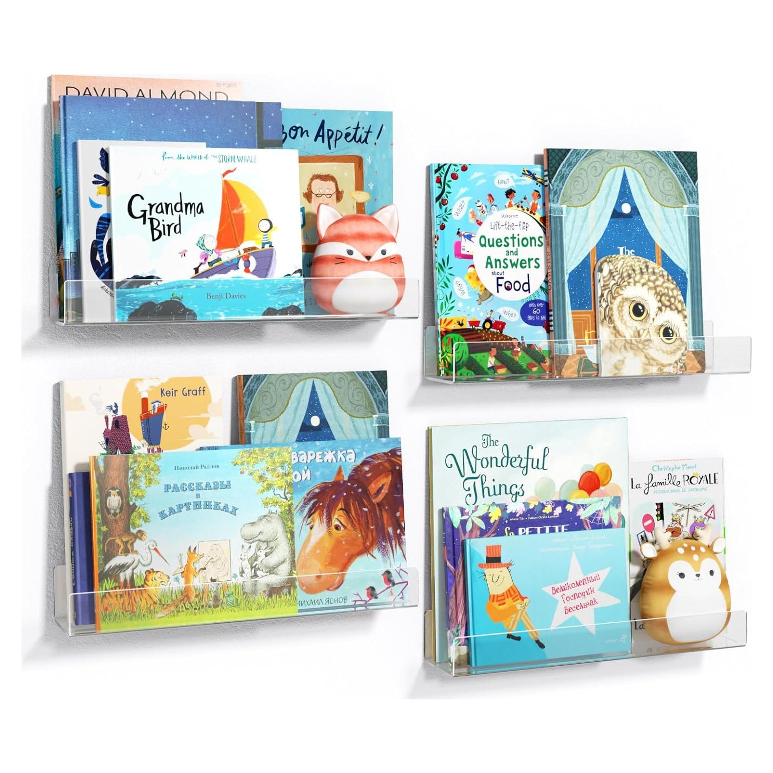 Estanterías Flotantes de Acrílico NIUBEE 4 Unidades 41.91 cm