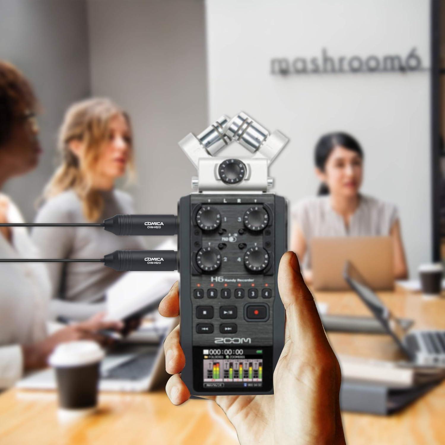 Micrófono Lavalier Comica CVM-V02O 1.8M XLR Omnidireccional