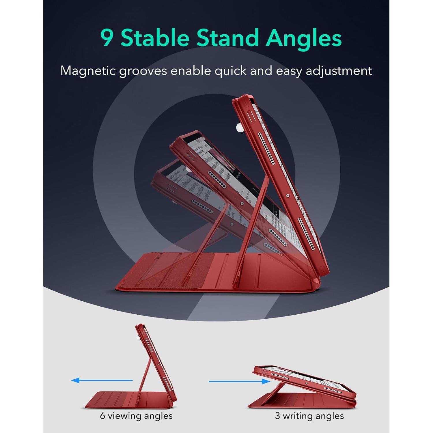 Funda Rotativa ESR para iPad Pro 13" (2024) Rojo