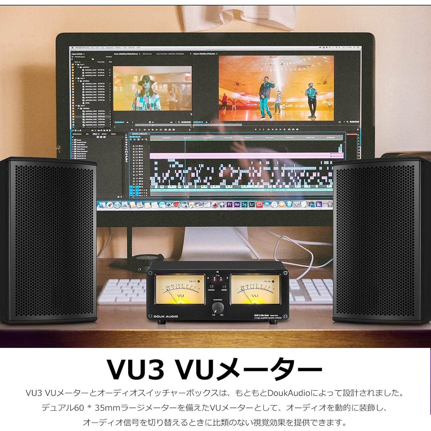 Medidor VU Analógico Doble Douk Audio DOUK-VU3 300W