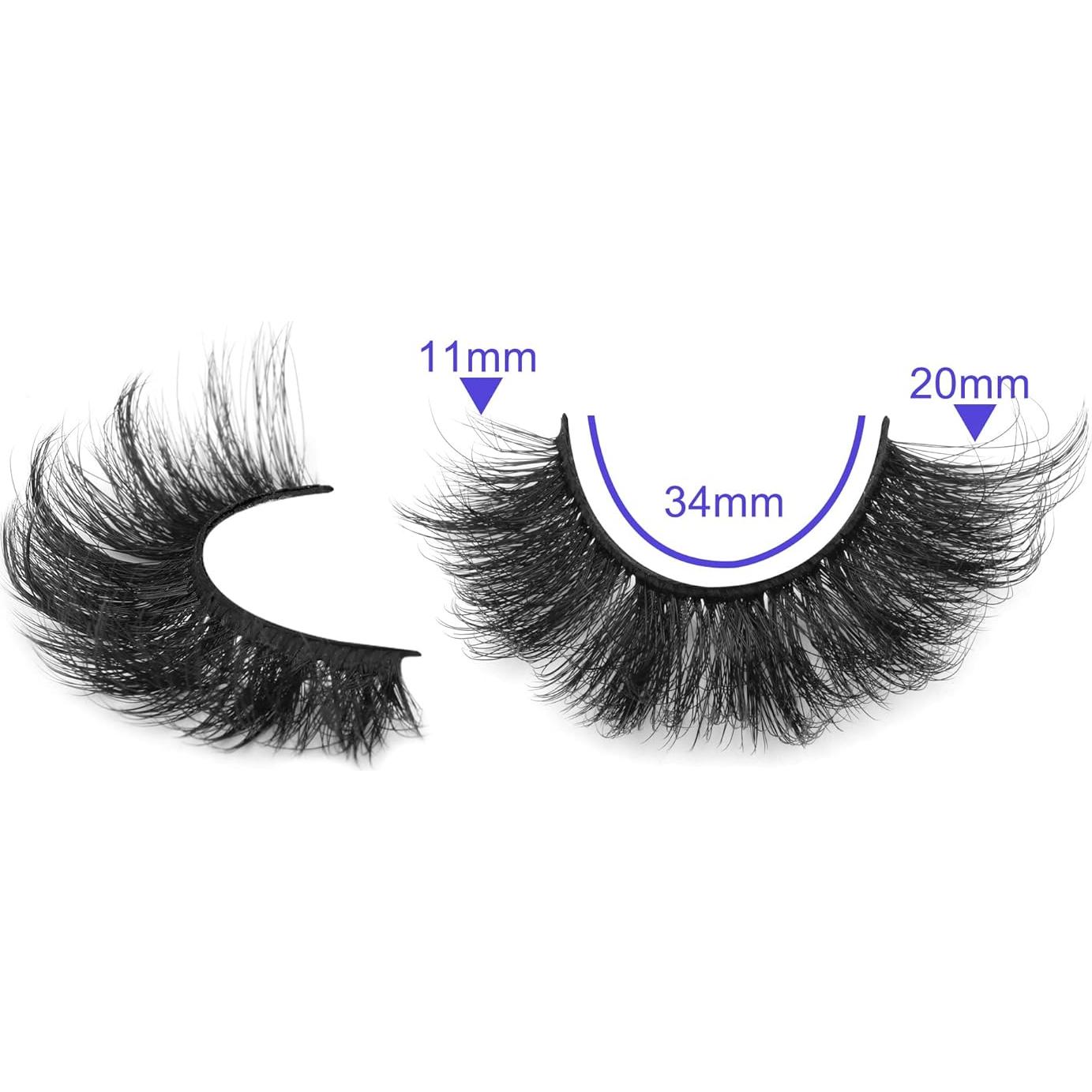 Pestañas Postizas Dramáticas ALICROWN 20MM 7 Pares Veganas