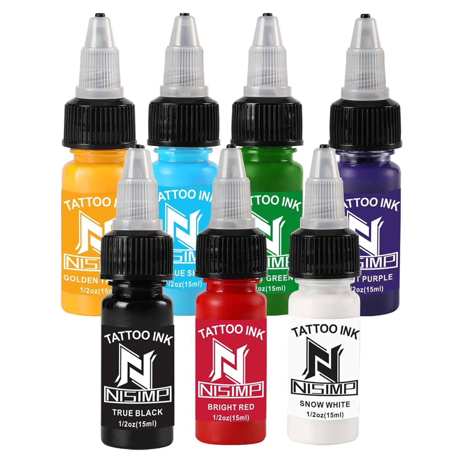 Juego de Tintas de Color Pigmento NISIMP 7 Colores 15ml