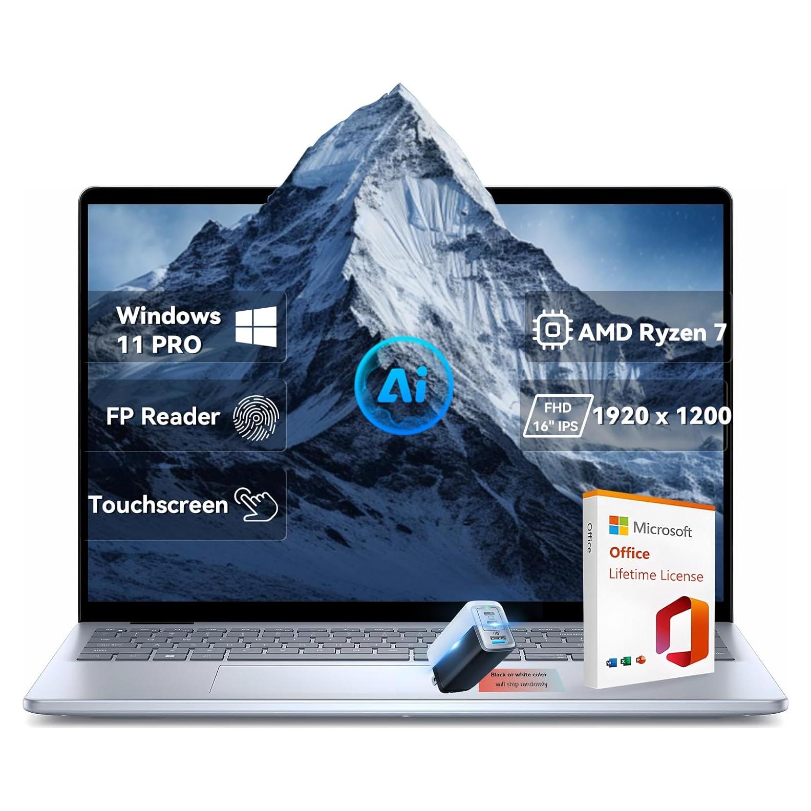 Laptop Dell Inspiron 16" Táctil AMD Ryzen 7 64GB 2TB SSD