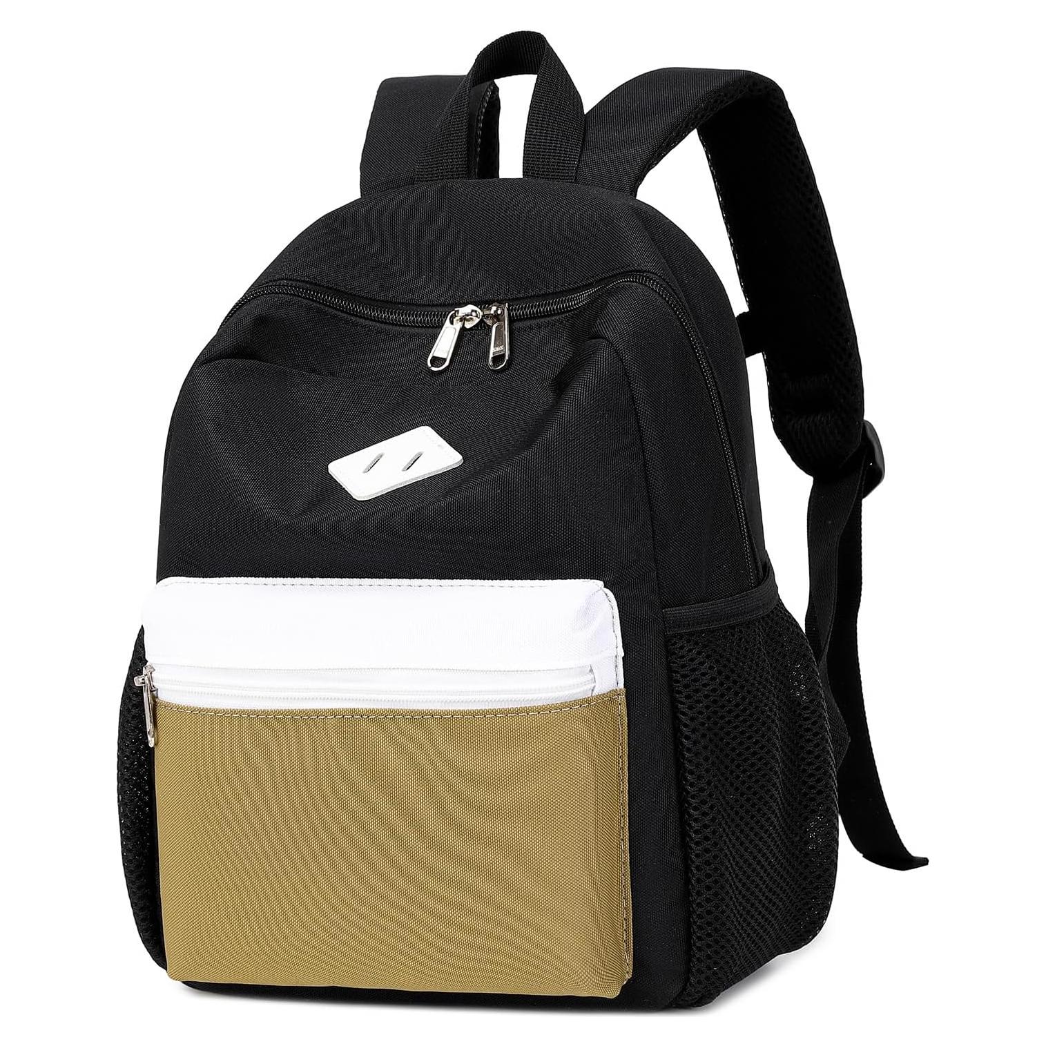 Mochila Infantil Octsky 30.5x25.4 cm, Correa Pecho, Marrón Negro