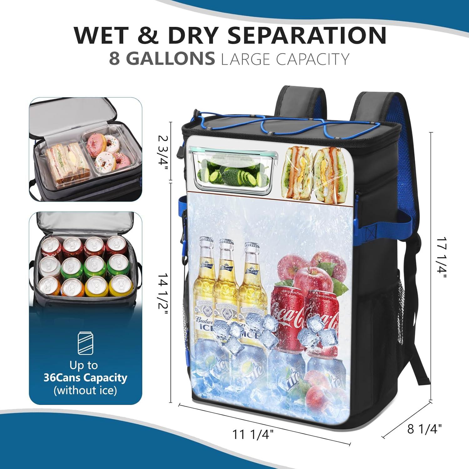 Mochila Enfriadora COOLREX 36 Latas Impermeable 22.7L