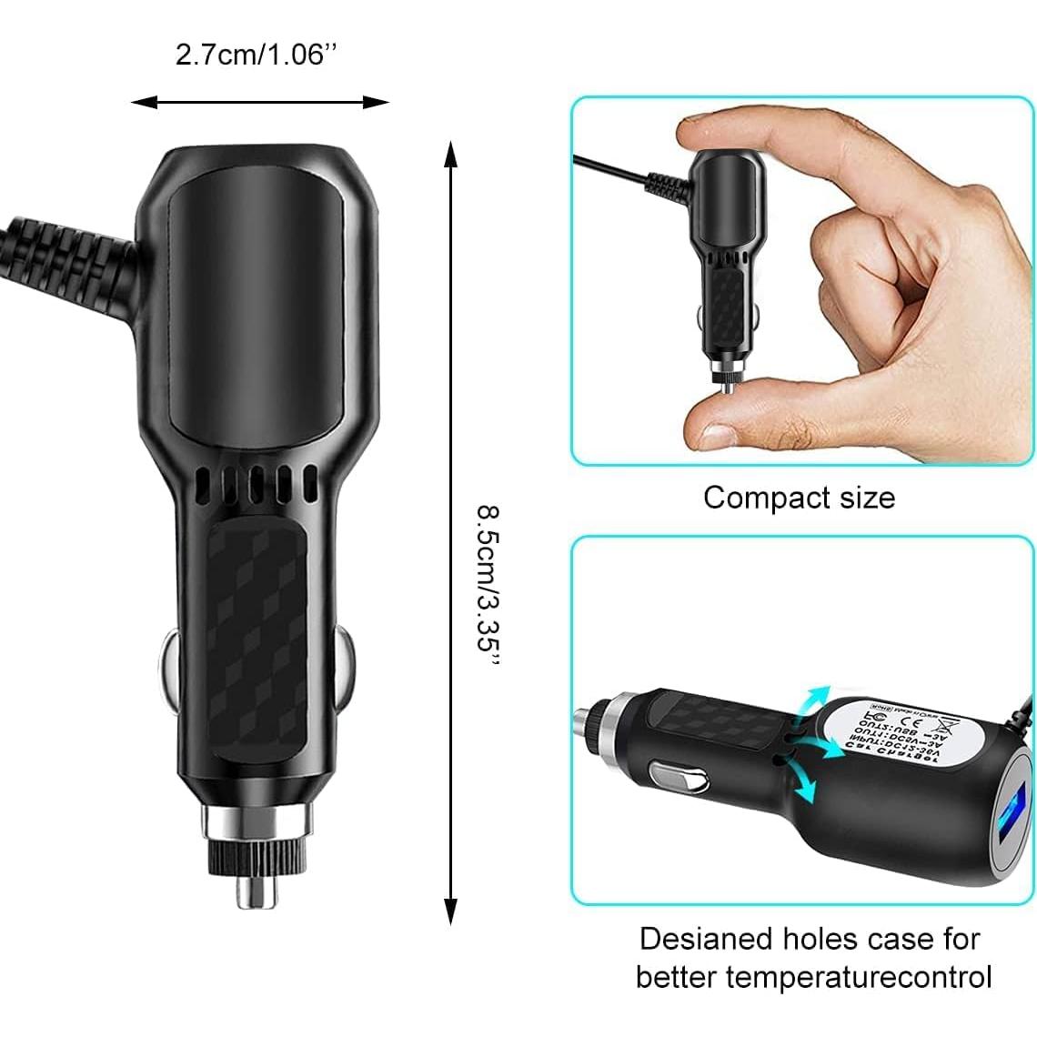 Cable de Cargador Mini USB ATYFUER 3.5m para Dash Cam y GPS