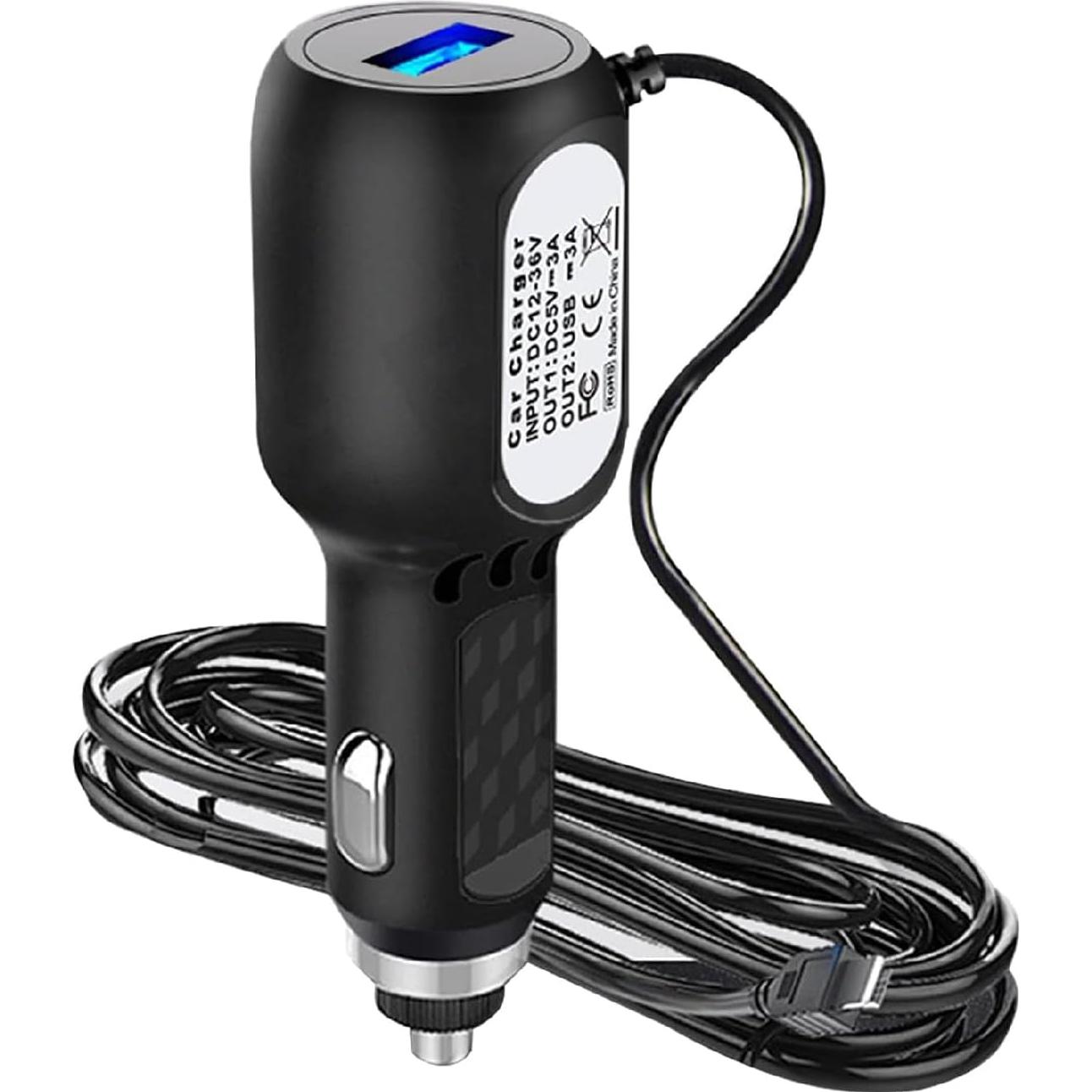 Cable de Cargador Mini USB ATYFUER 3.5m para Dash Cam y GPS