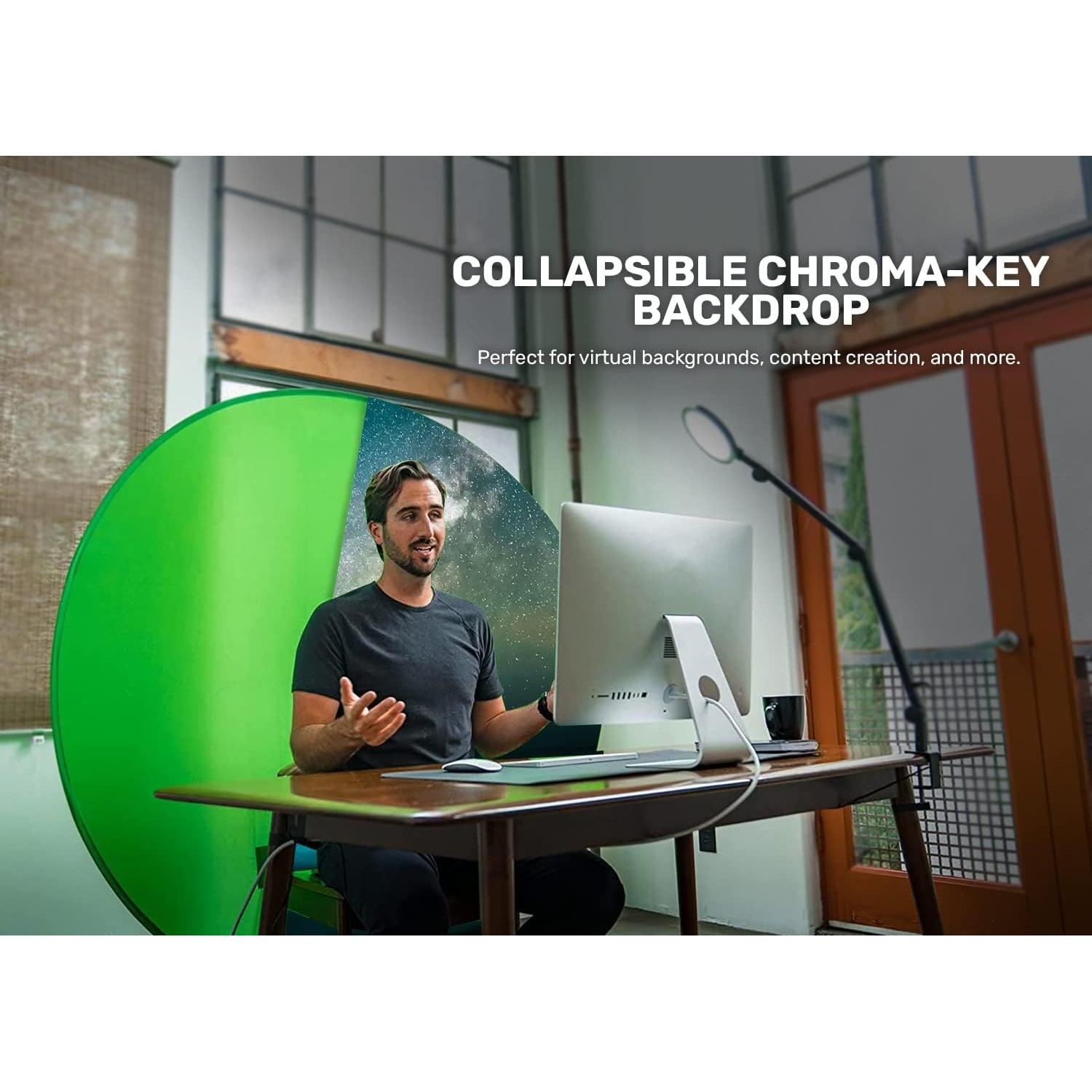 Fondo de Webcam Plegable Webaround Mega Verde 160 cm