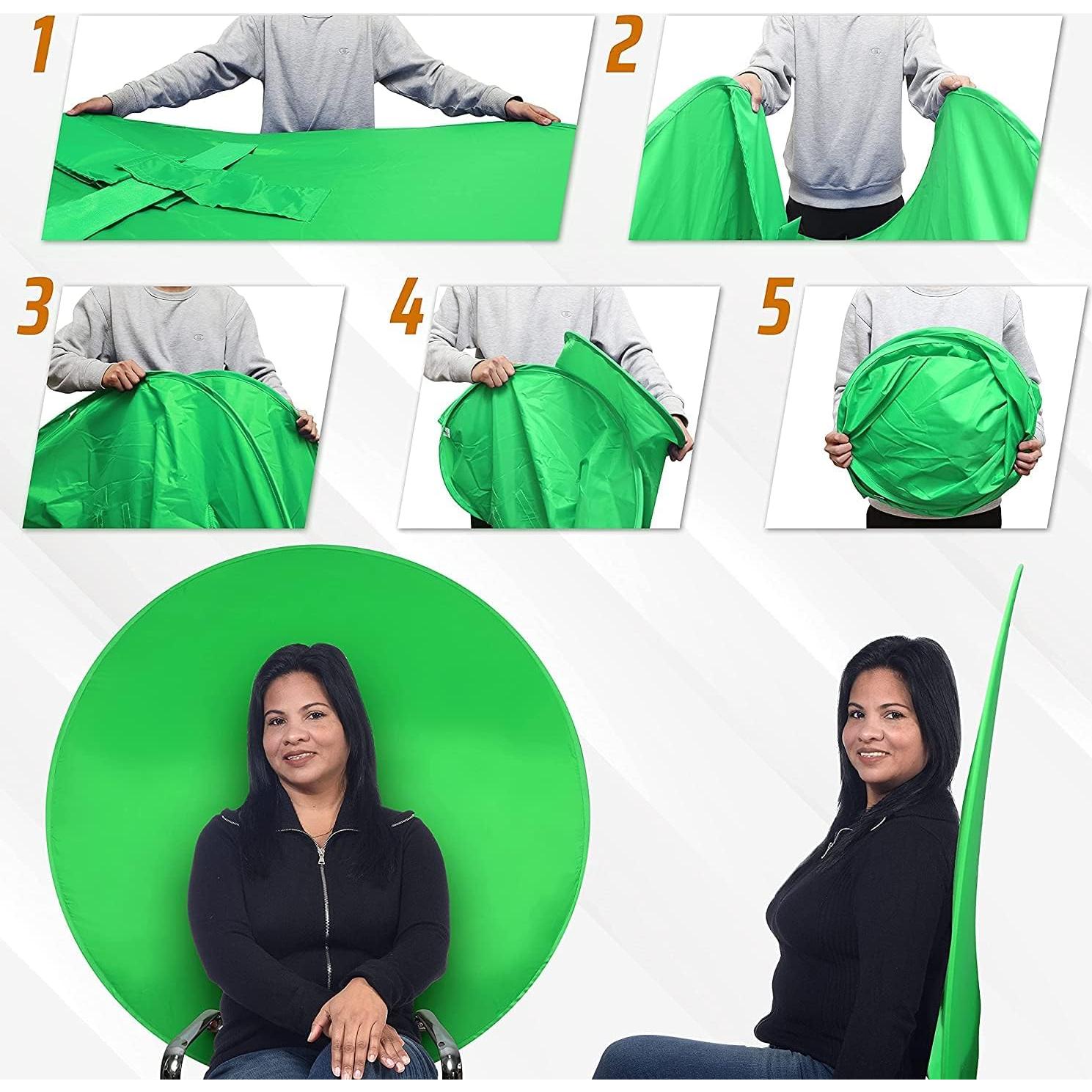 Fondo de Webcam Plegable Webaround Mega Verde 160 cm