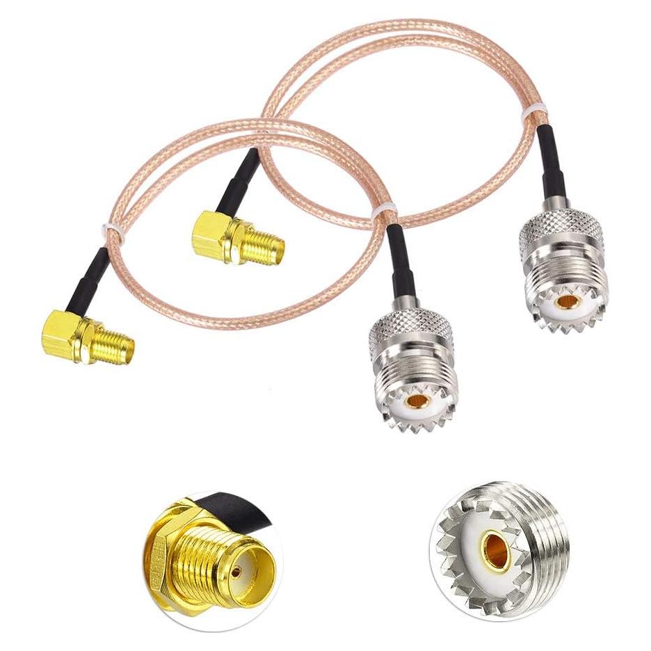 Cable Coaxial Superbat SO239 a SMA 30cm Paquete de 2