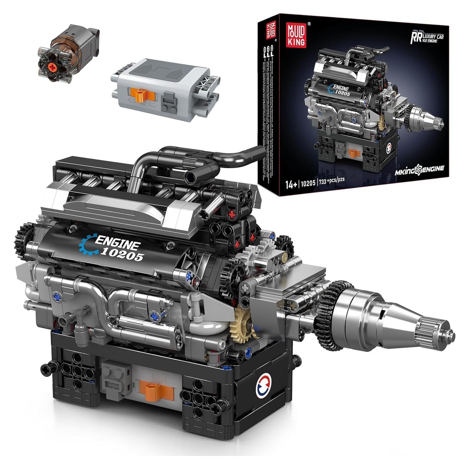 Mould King Motor V12 10205 Set de Construcción 733 Piezas