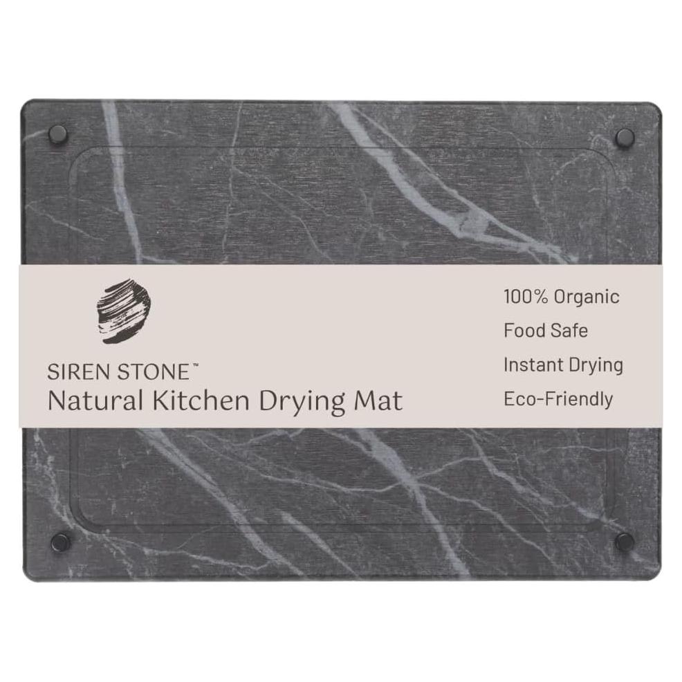 Alfombrilla de Secado de Piedra Natural Siren Stone 48x38cm