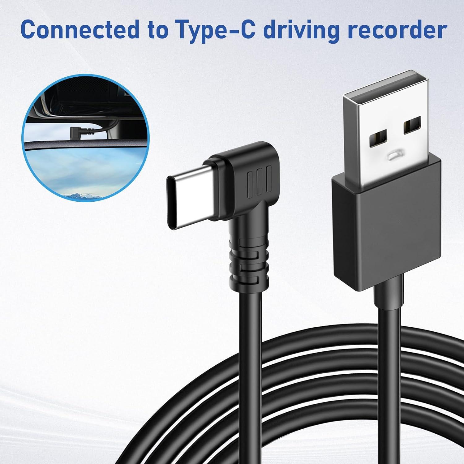 Cable de Alimentación USB-C para Cámara de Tablero 2m