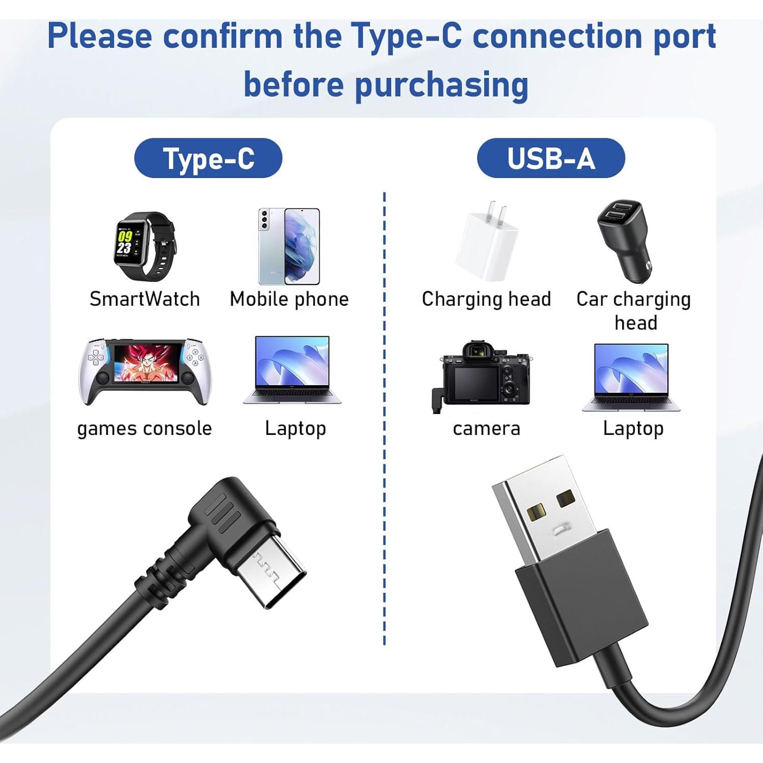 Cable de Alimentación USB-C para Cámara de Tablero 2m