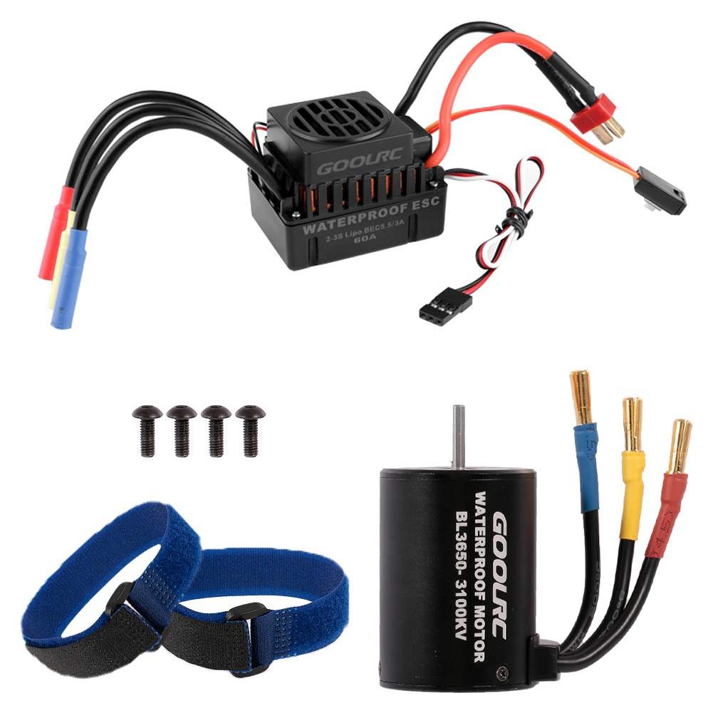 GoolRC Motor Brushless 3650 3100KV y ESC 60A para RC 1/10