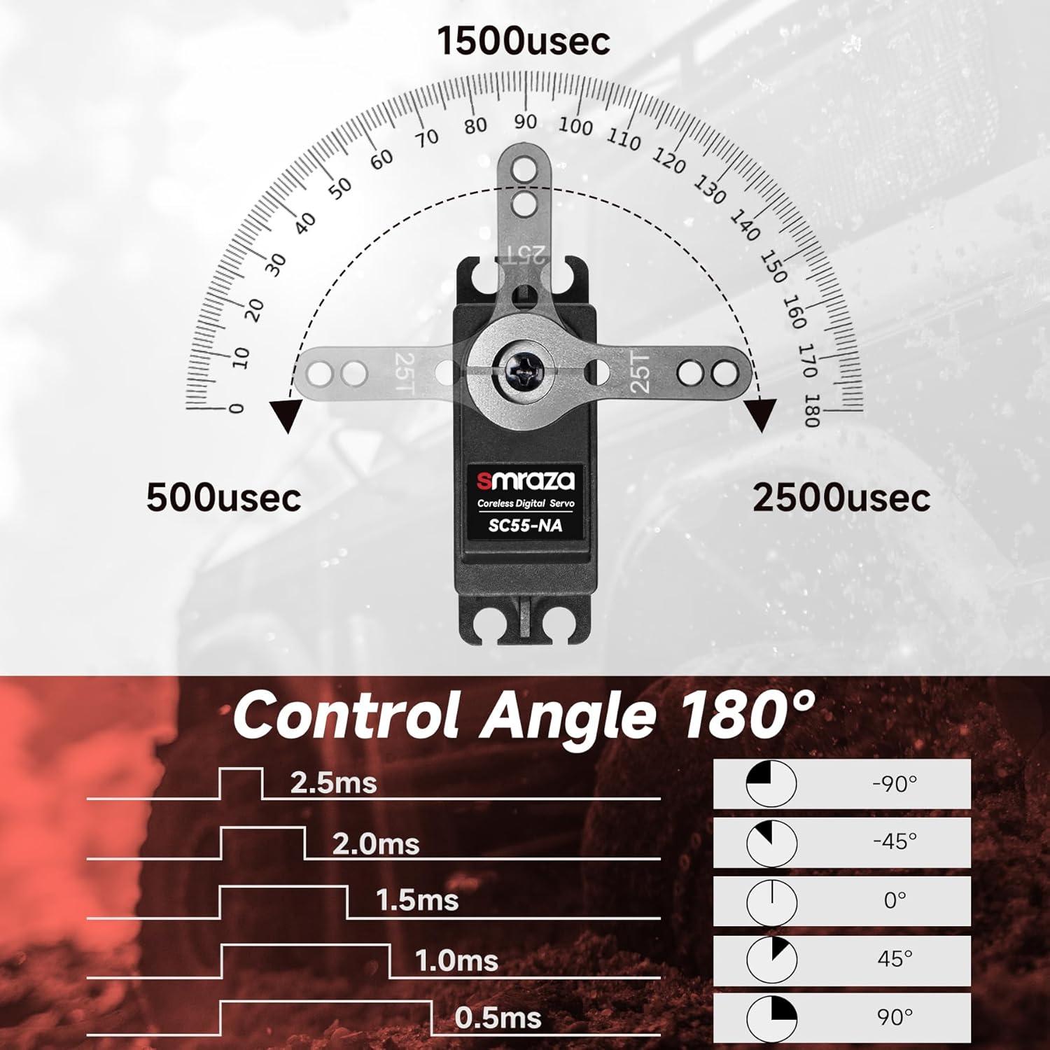 Servo Digital Smraza 45KG 180° a Prueba de Agua para RC
