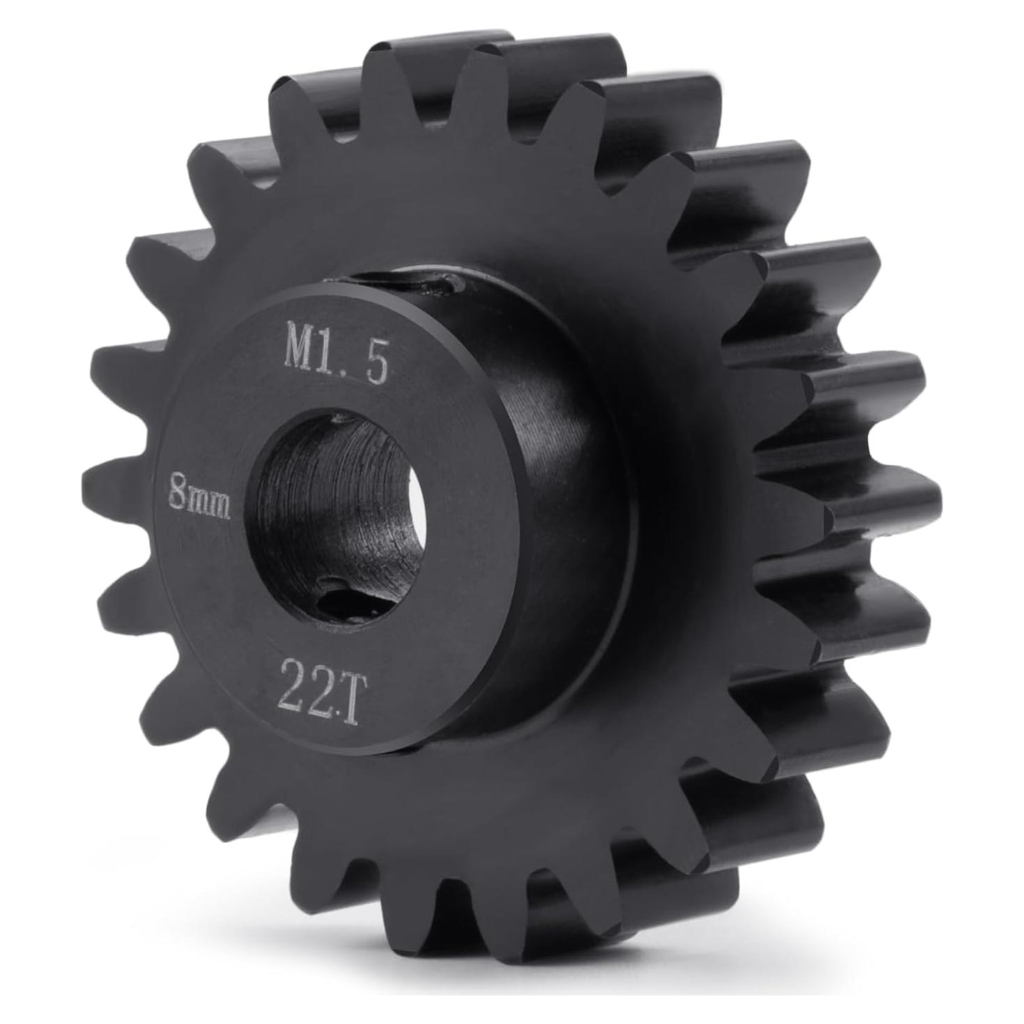 Engranaje de Motor 22T Mod 1.5 Acero 8mm para RC BRKRC