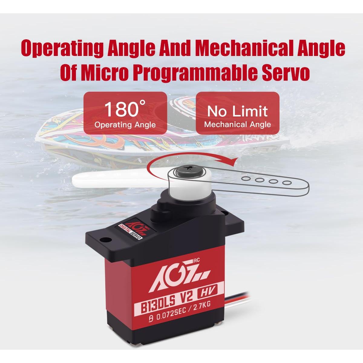 Servo AGFRC B13DLS V2 Digital 17g 0.072s para Coche RC