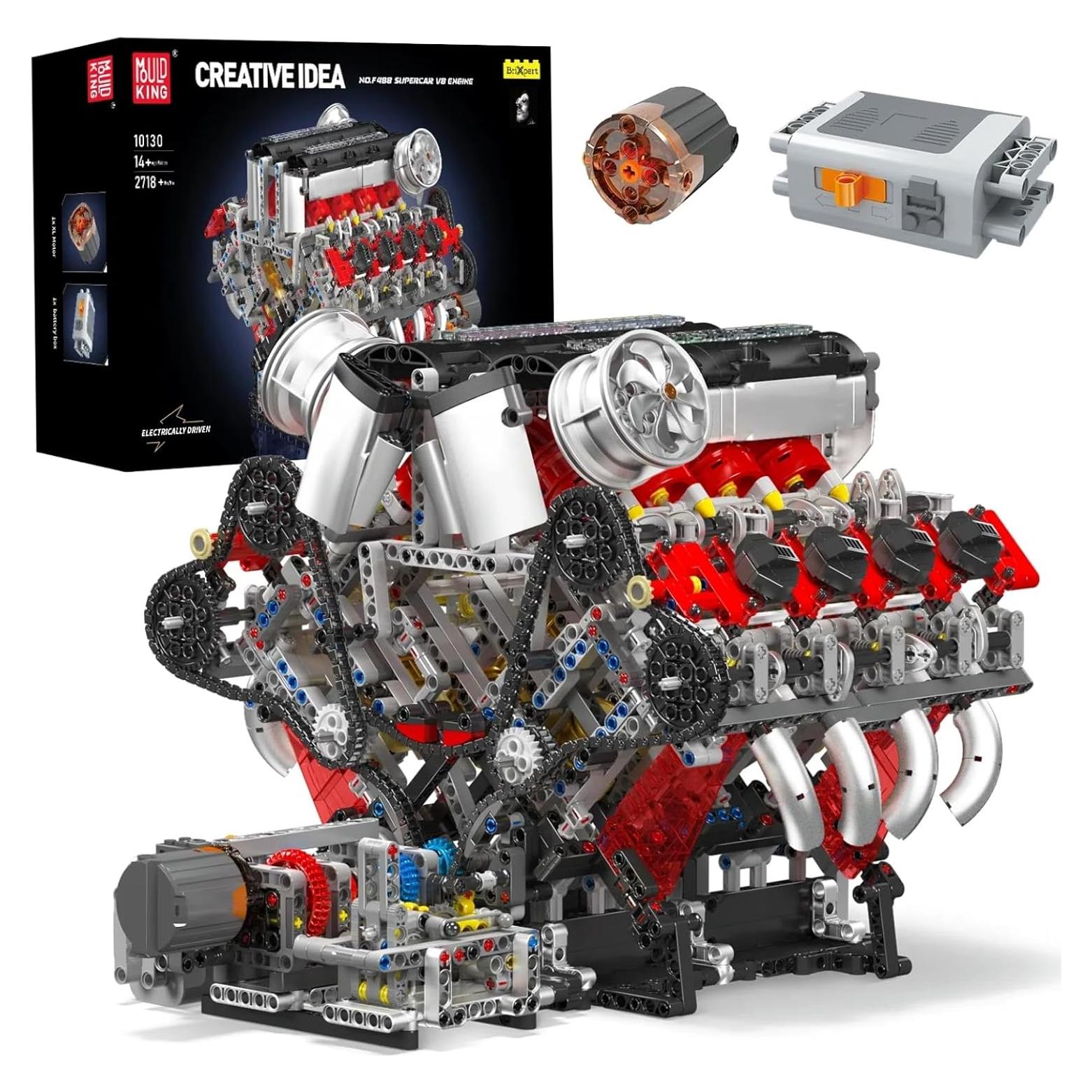 Kit Motor V8 Mould King 2718 Piezas Juguete STEM