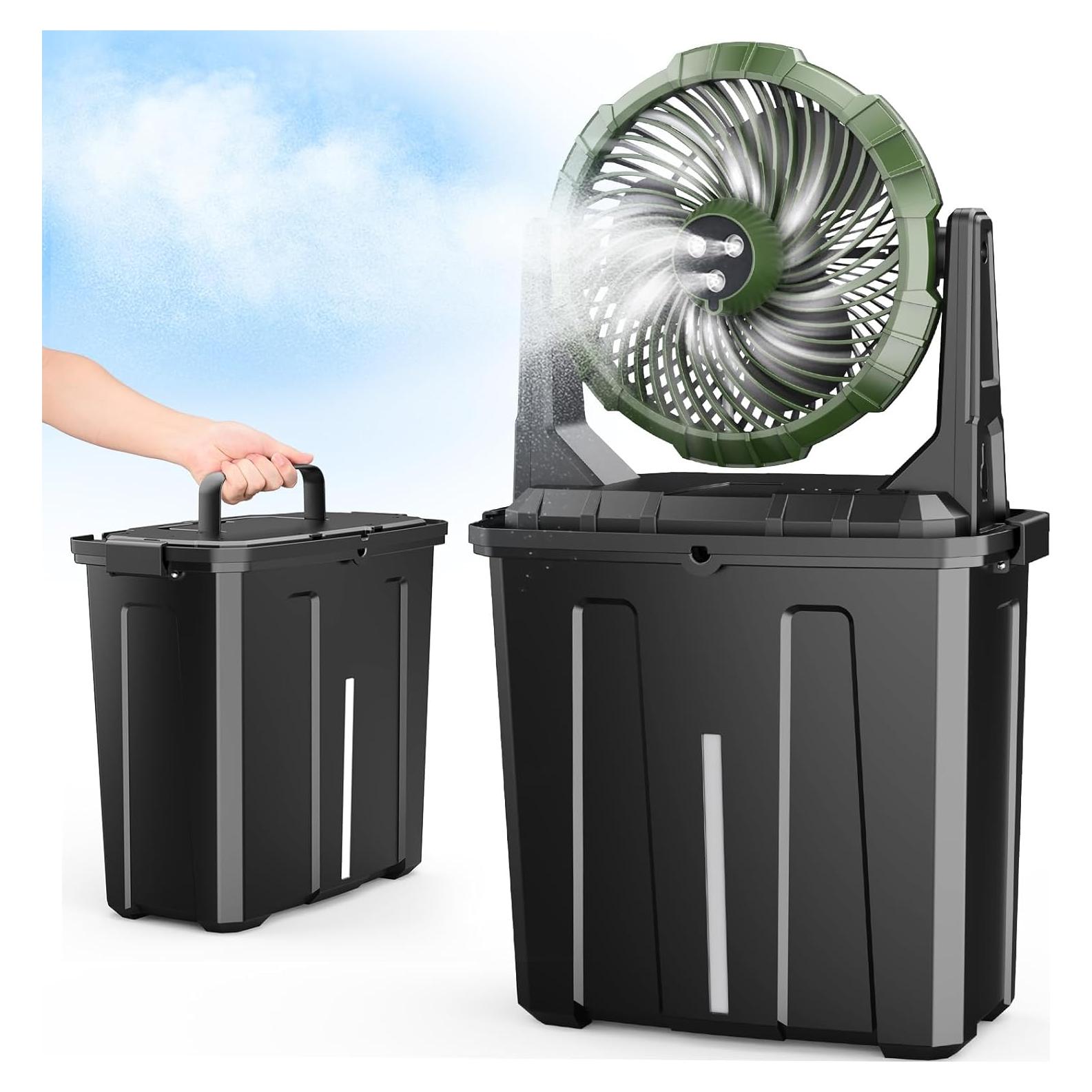 Ventilador Portátil de Nebulización Ausic 9L - 3 Vientos, 20000mAh