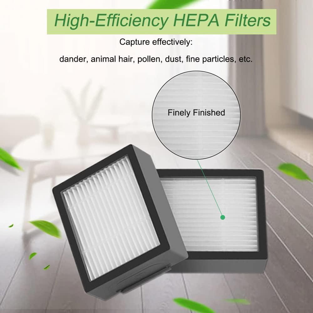 Kit de Repuestos iRobot Roomba E5 E6 i3 i4 i7 i8 - 1 Juego de Cepillos y 6 Filtros