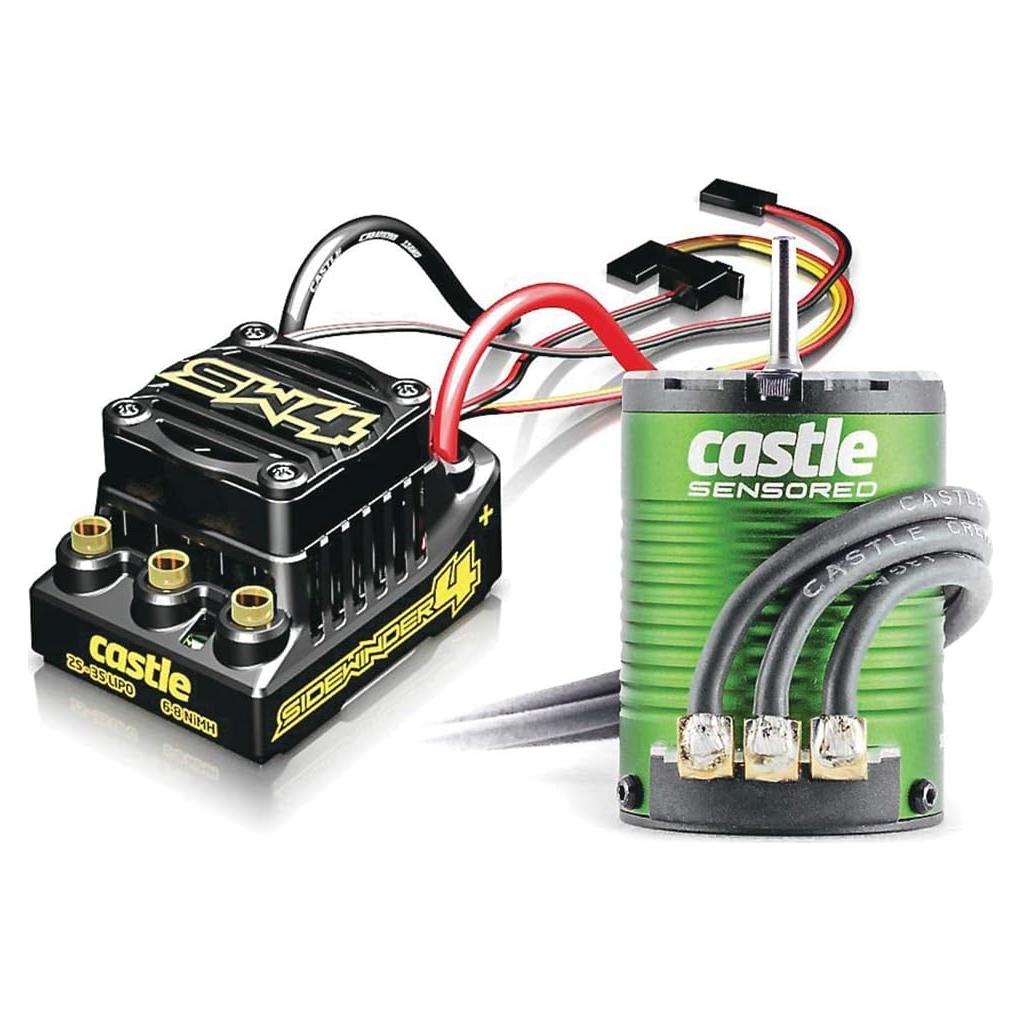 Castle Creations Sidewinder 4 ESC y motor 1406 7700KV RC 1/10