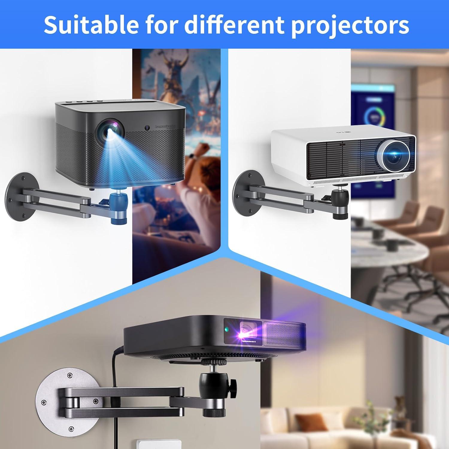 Soporte de proyector ajustable Liboer para techo y pared