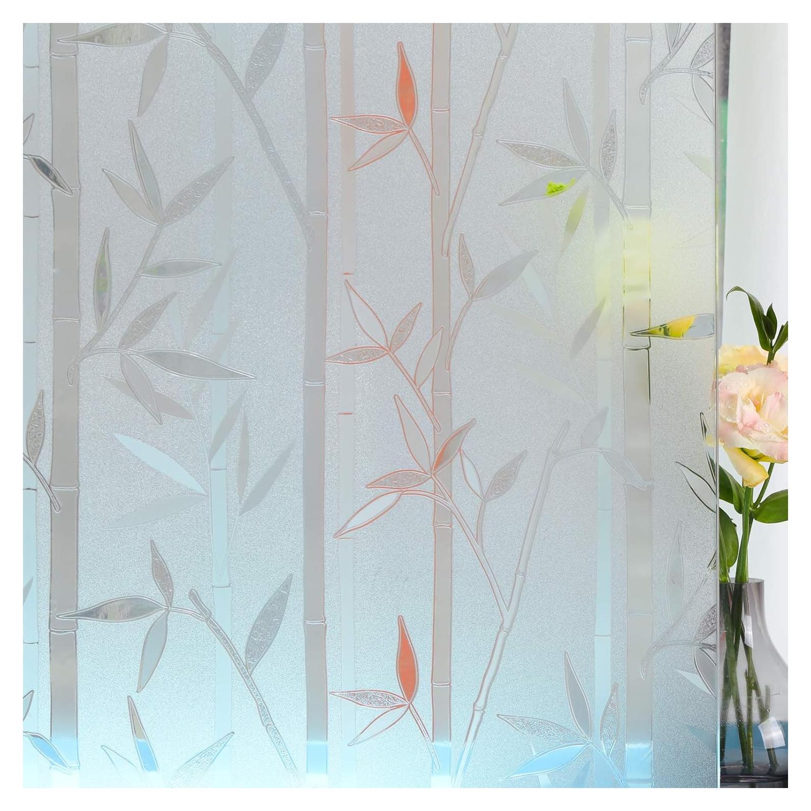 Película Adhesiva Estática Mikomer 44.5x200 cm Bambú UV