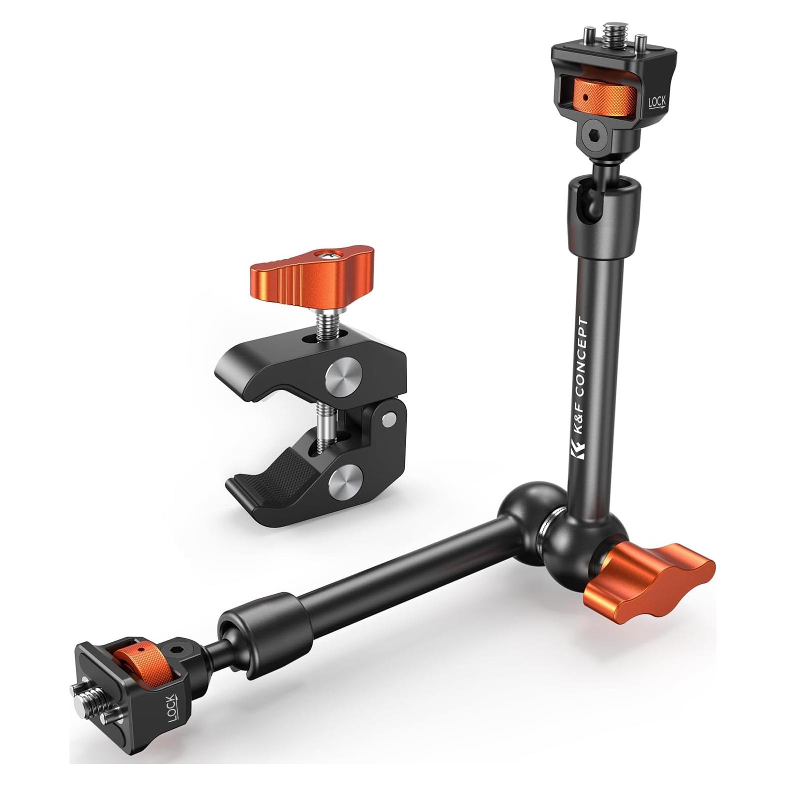 K&F CONCEPT Brazo Mágico 28 cm con Abrazadera 360° para Cámara