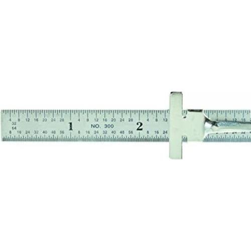 General Tools 300/1 6-Inch Flex Precision Stainless Steel Ruler, Chrome