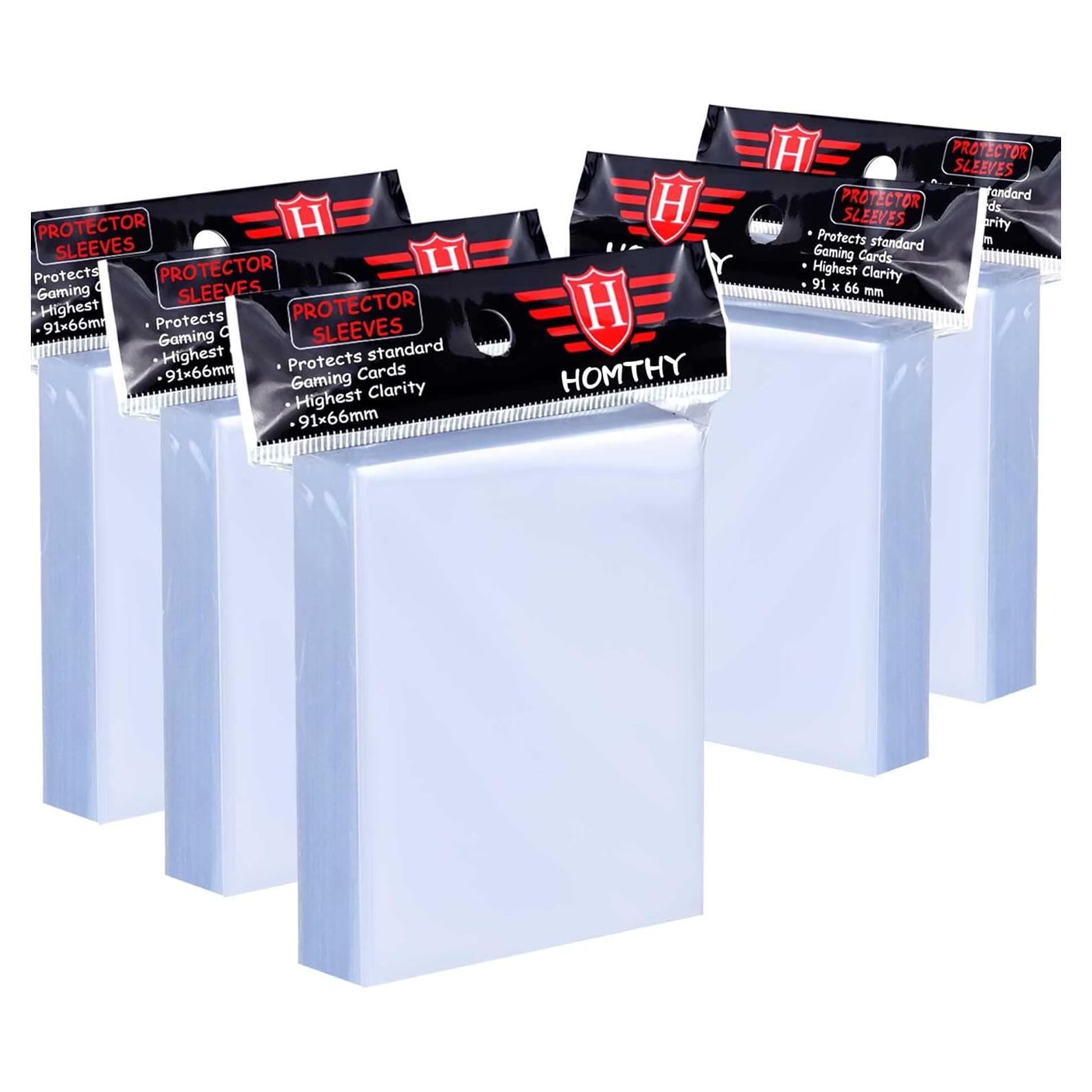 500 Fundas de Cartas Homthy Transparentes para Colección