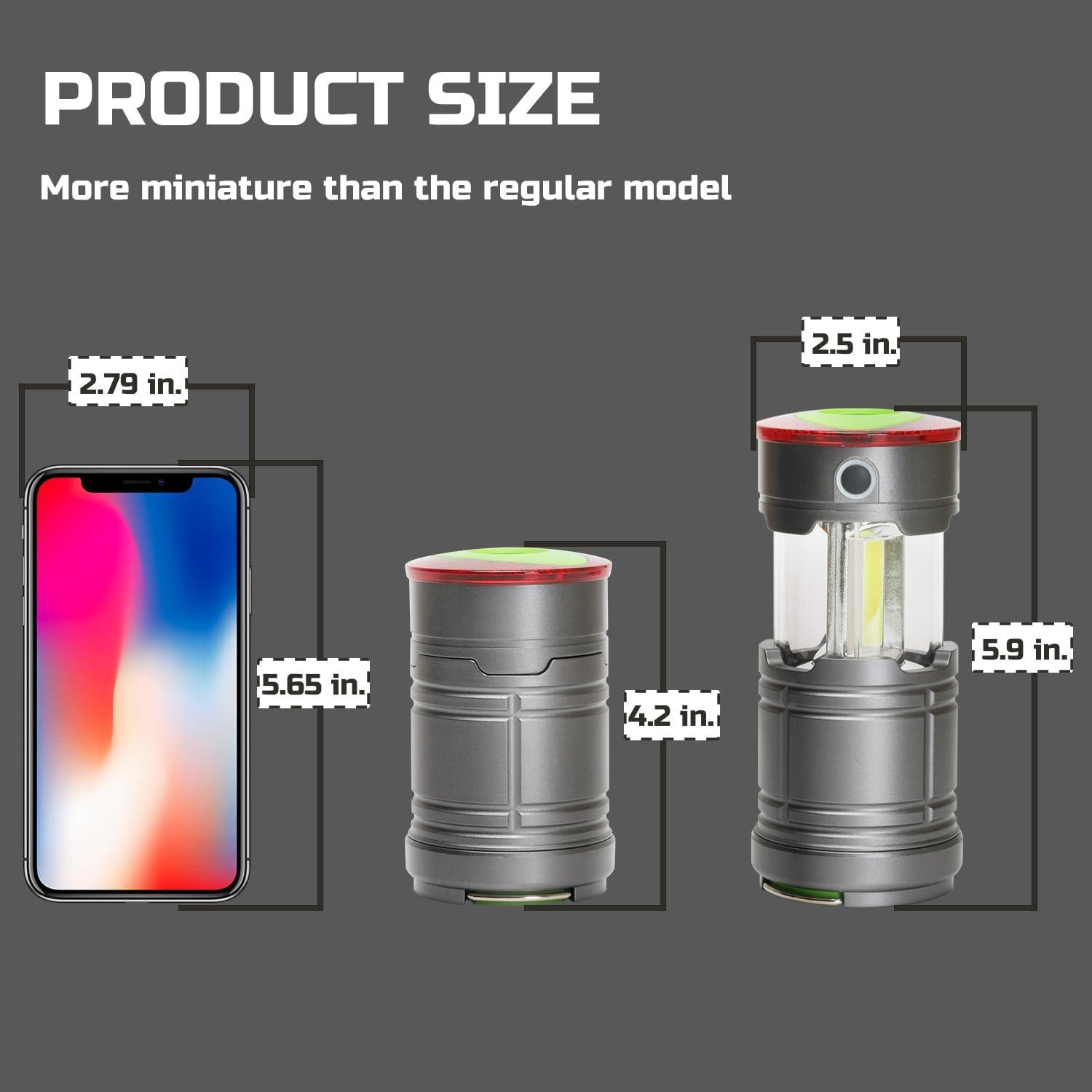 Linterna de Camping LED Plegable Lichamp - 200 Lúmenes, 4 Modos