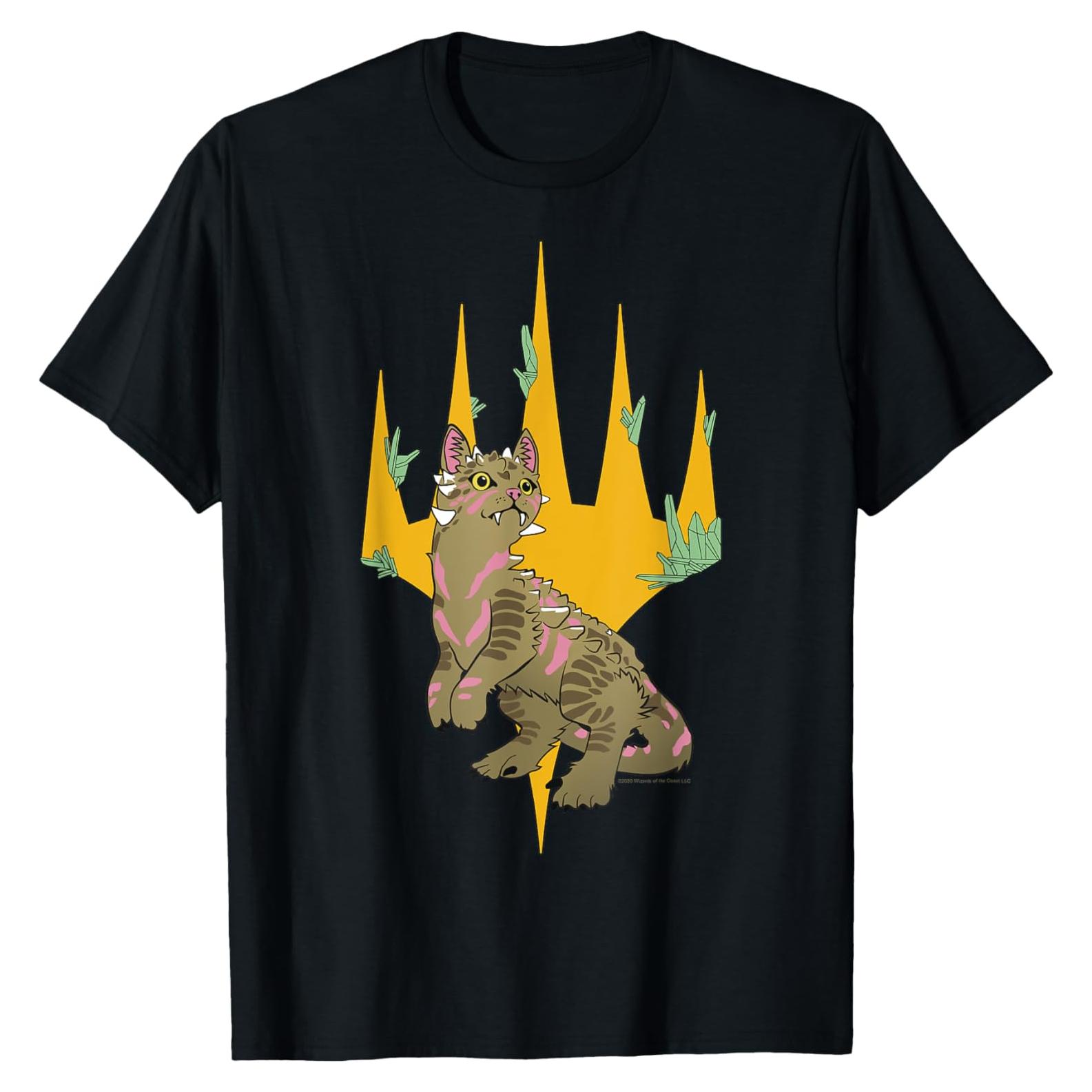 Camiseta gráfica Magic: The Gathering con logo de dinosaurio - Hombre - Negro - Pequeño