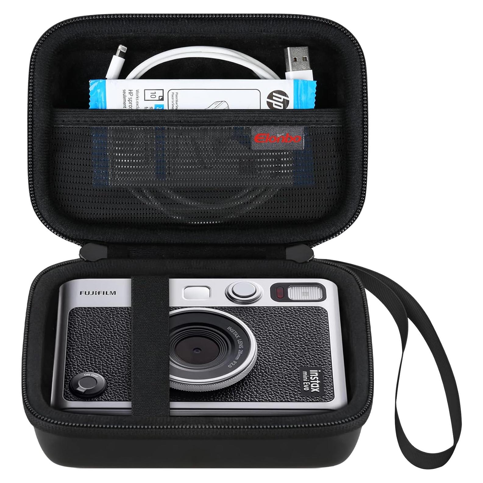 Funda de Transporte Elonbo para Cámara Fujifilm Instax Mini EVO Negra