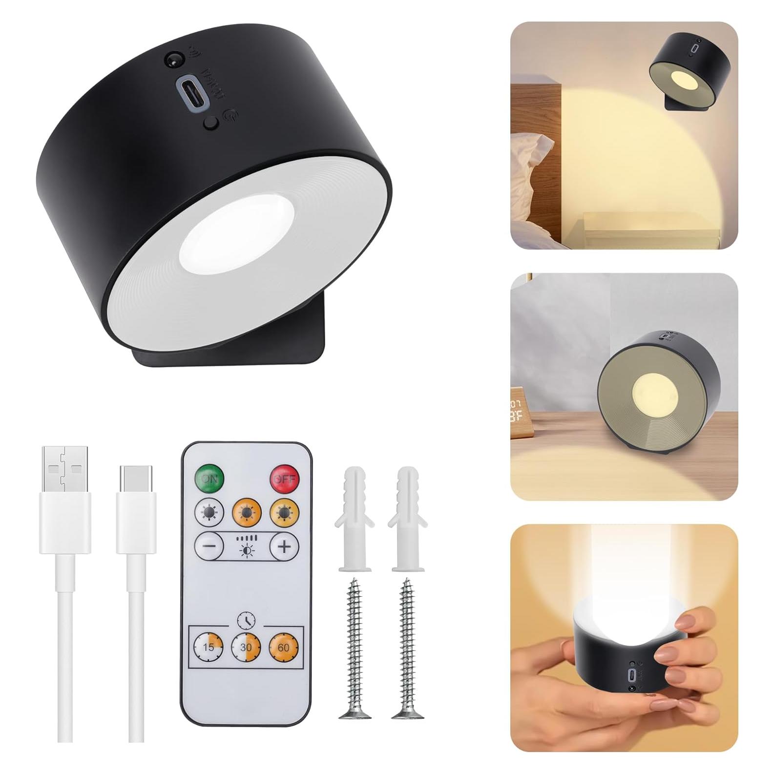 Aplique de Pared Recargable Rihvy 3 Temperaturas Dimmable