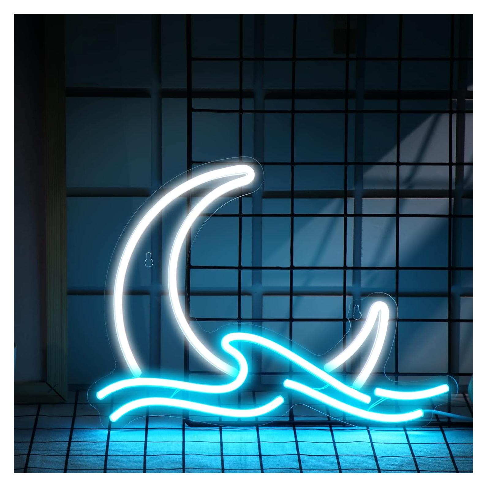 Luz de Neón Bonuci Luna LED 38 cm Decorativa para Pared