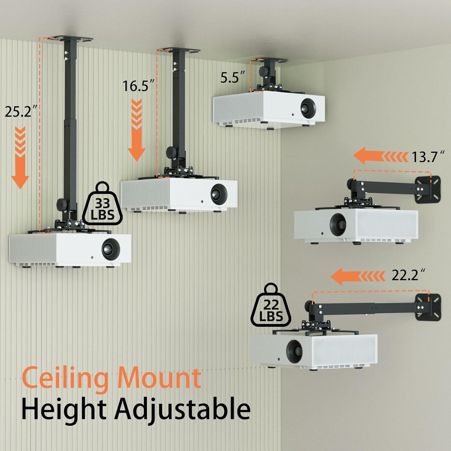 Soporte de Techo para Proyector JOY worker Ajustable 15 kg