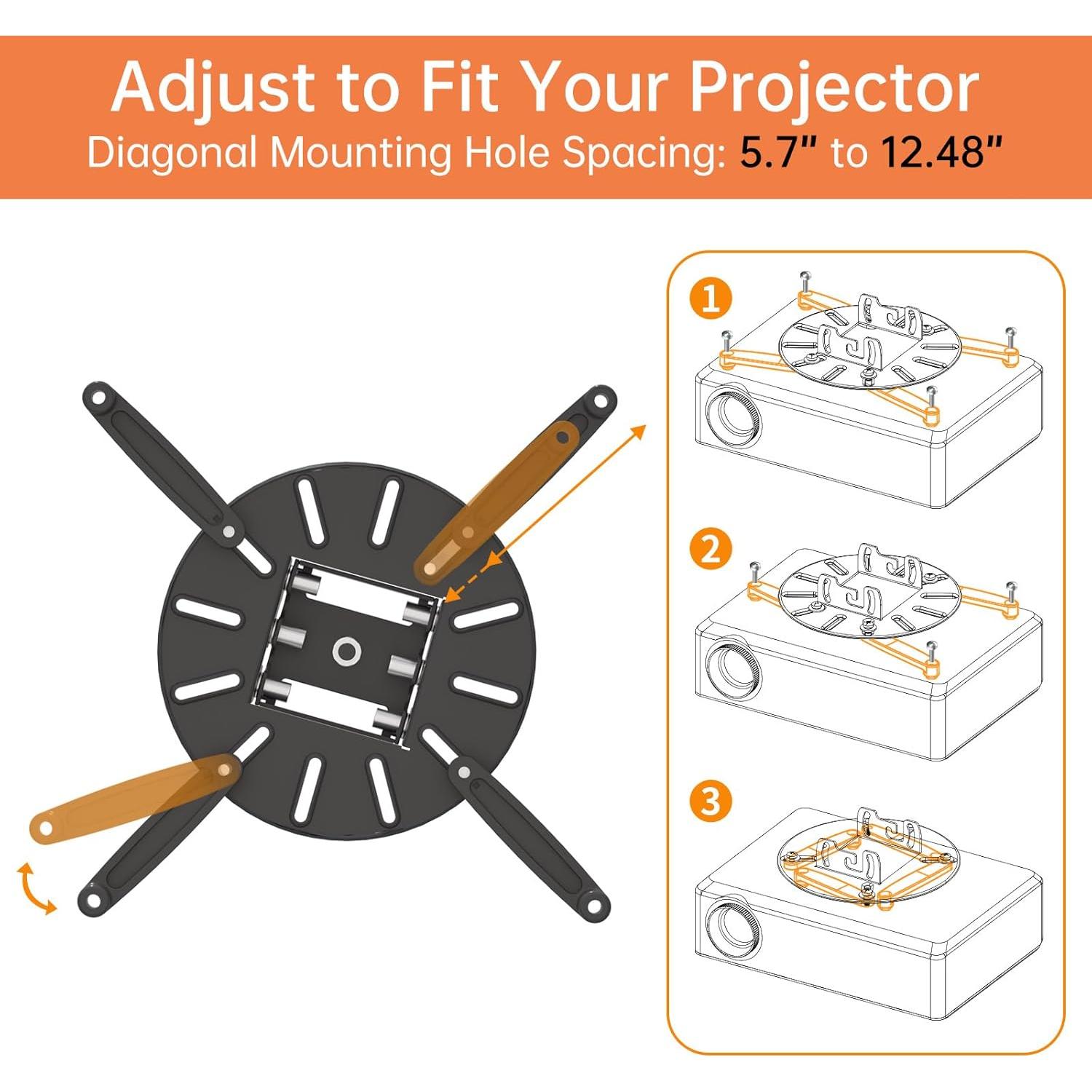 Soporte de Techo para Proyector JOY worker Ajustable 15 kg