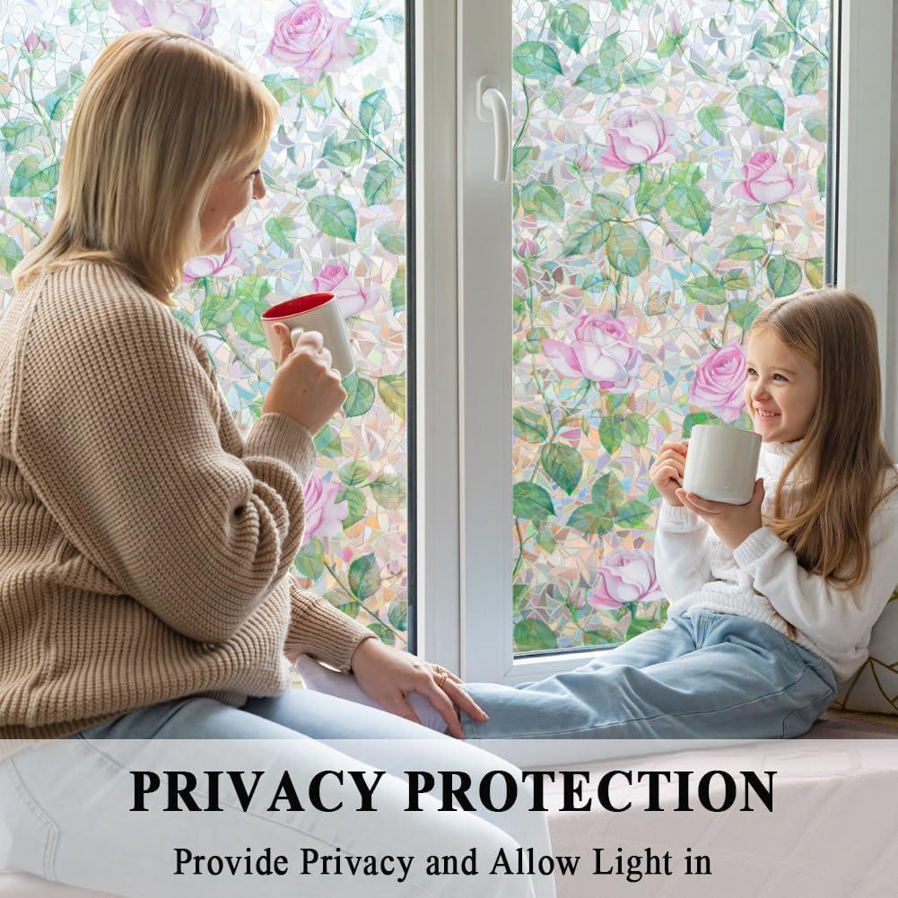 Película de Ventana Adherente Estática Mikomer 89x200cm Rosa