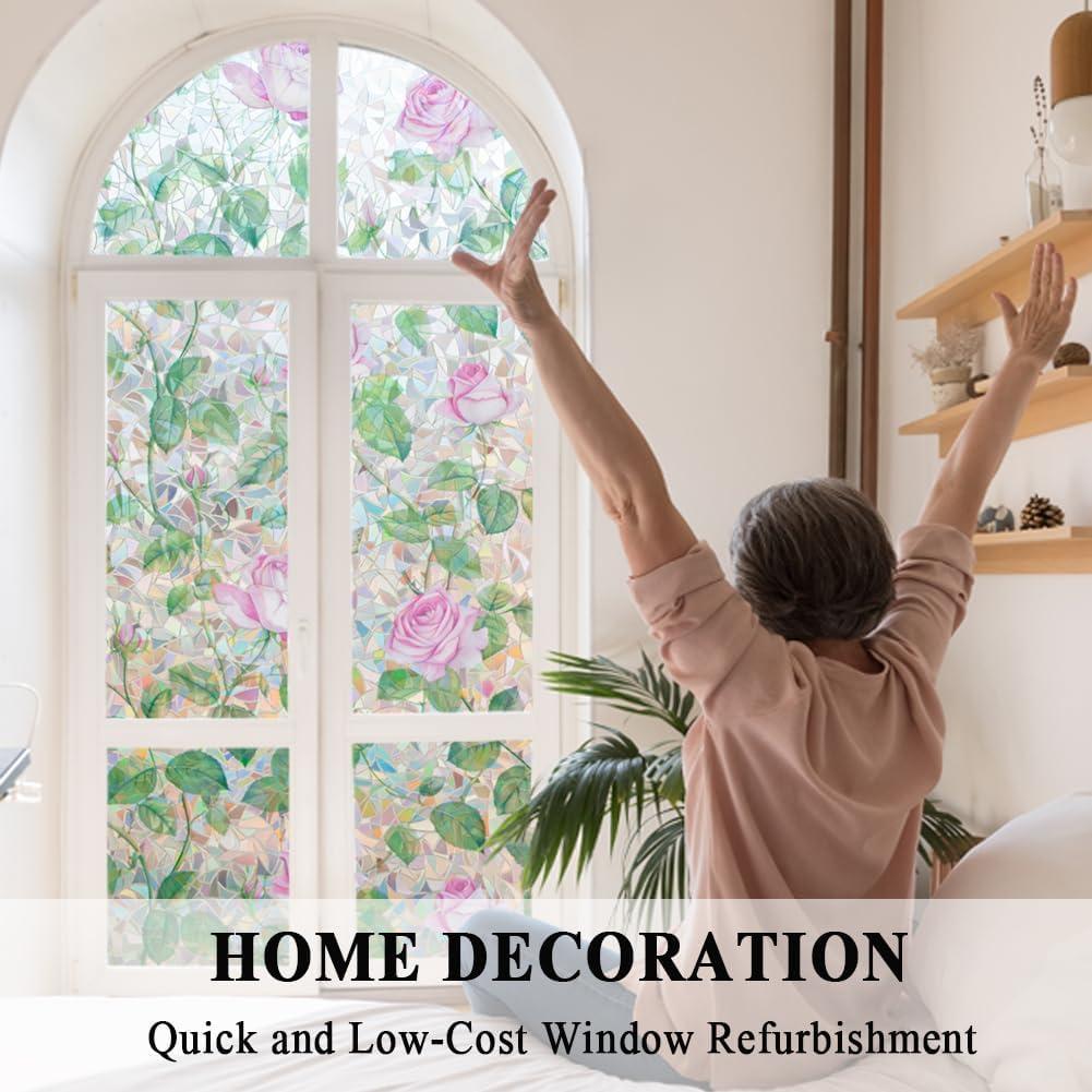 Película de Ventana Adherente Estática Mikomer 89x200cm Rosa