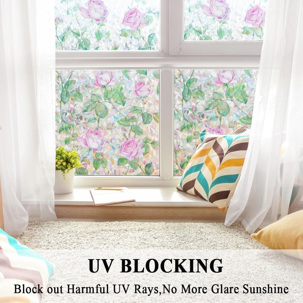 Película de Ventana Adherente Estática Mikomer 89x200cm Rosa