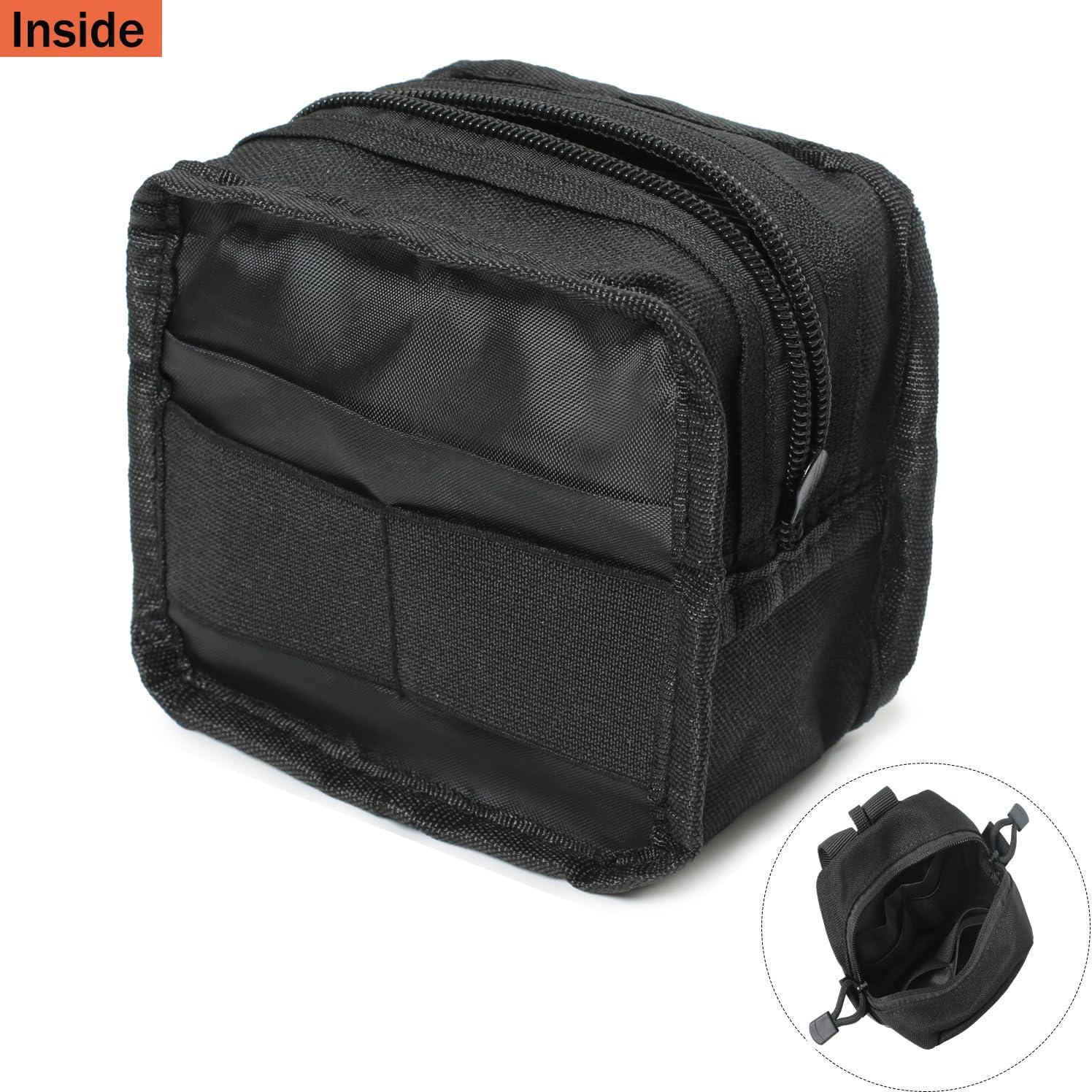 Paquete de 2 Mini Bolsas Tácticas Molle Katadem - Nylon Negro