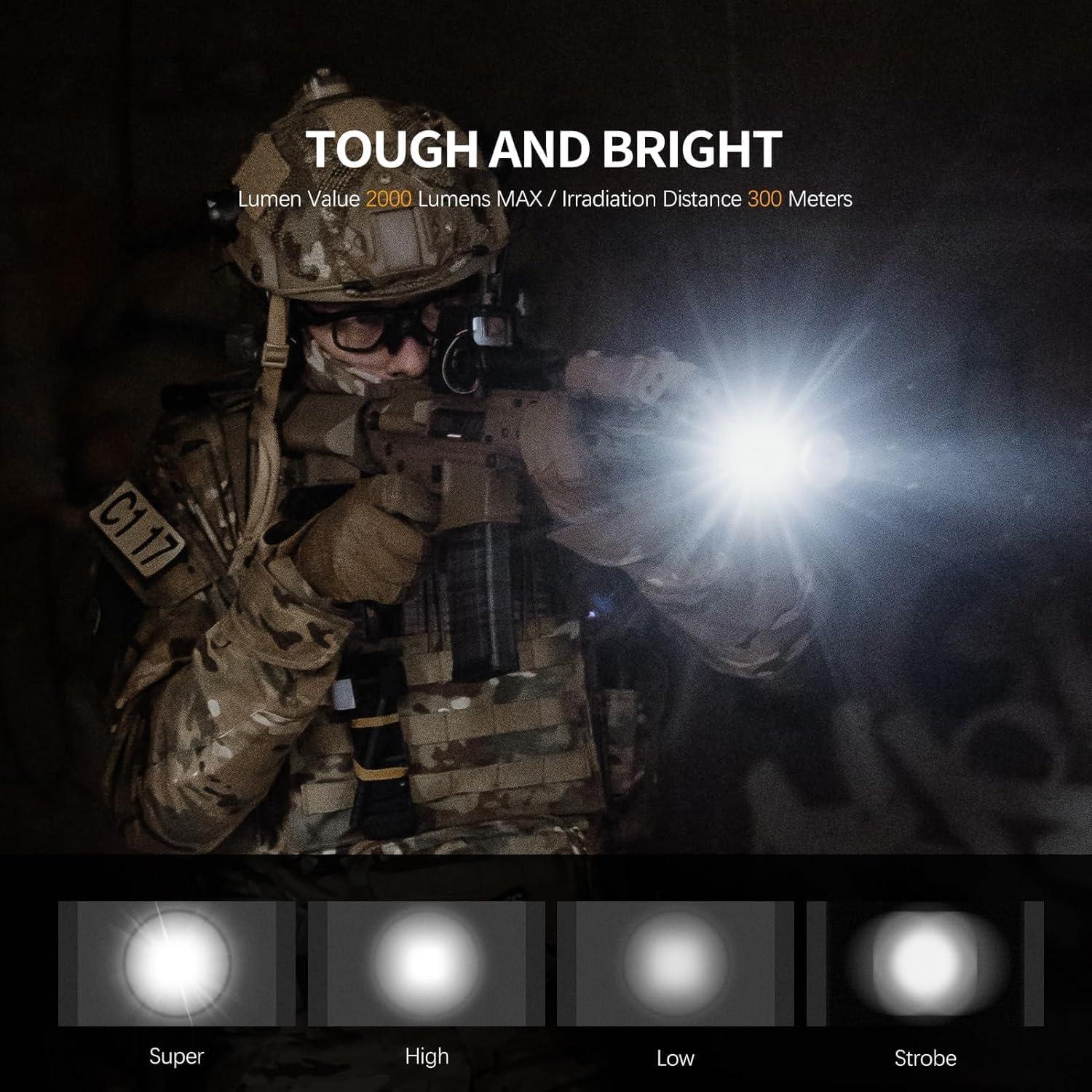 Linterna Recargable Feyachi FL27 2000 Lúmenes USB-C IPX7