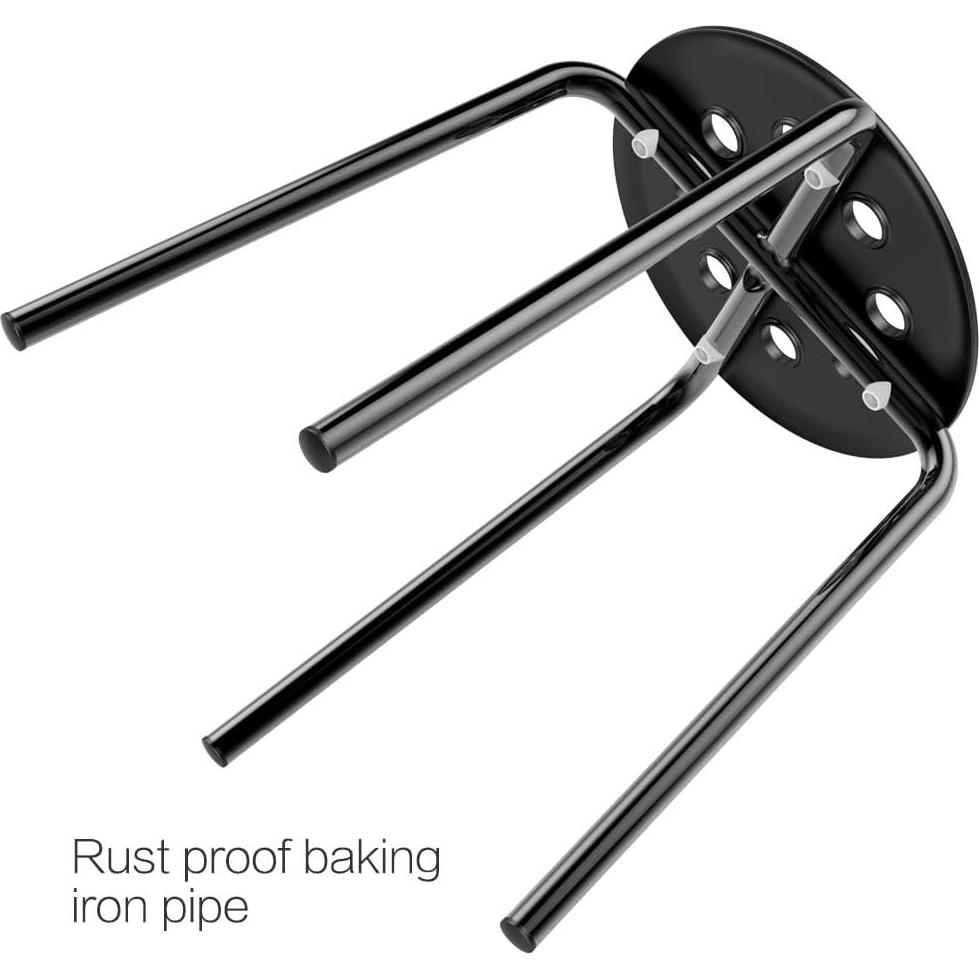 Taburetes de Plástico Apilables Yaheetech 5 Piezas Negro 44 cm